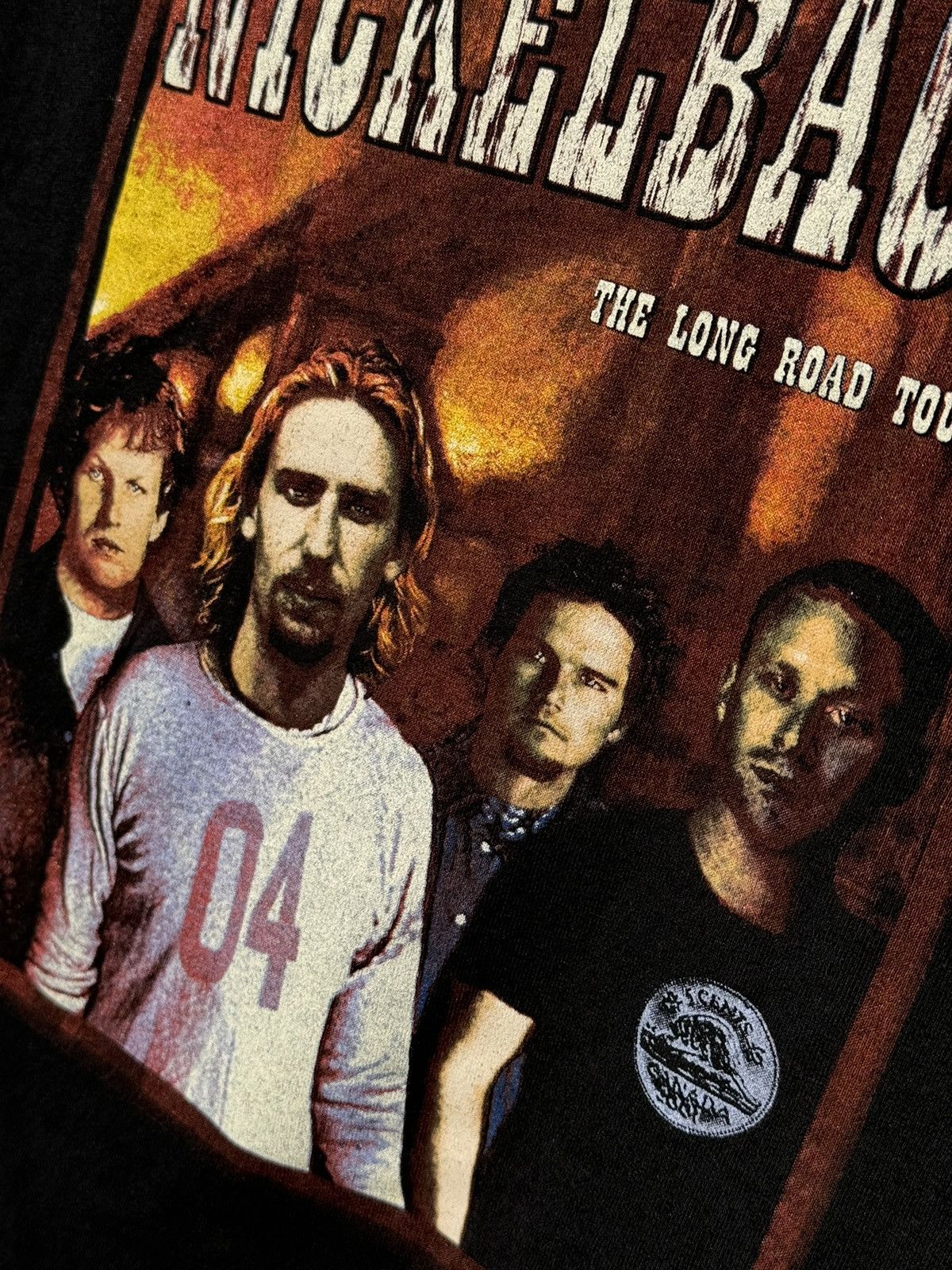 Band Tees × Vintage Nickelback The Long Road Tour Shirt 2004 Black Band Tee M Size US M / EU 48-50 / 2 - 5 Thumbnail