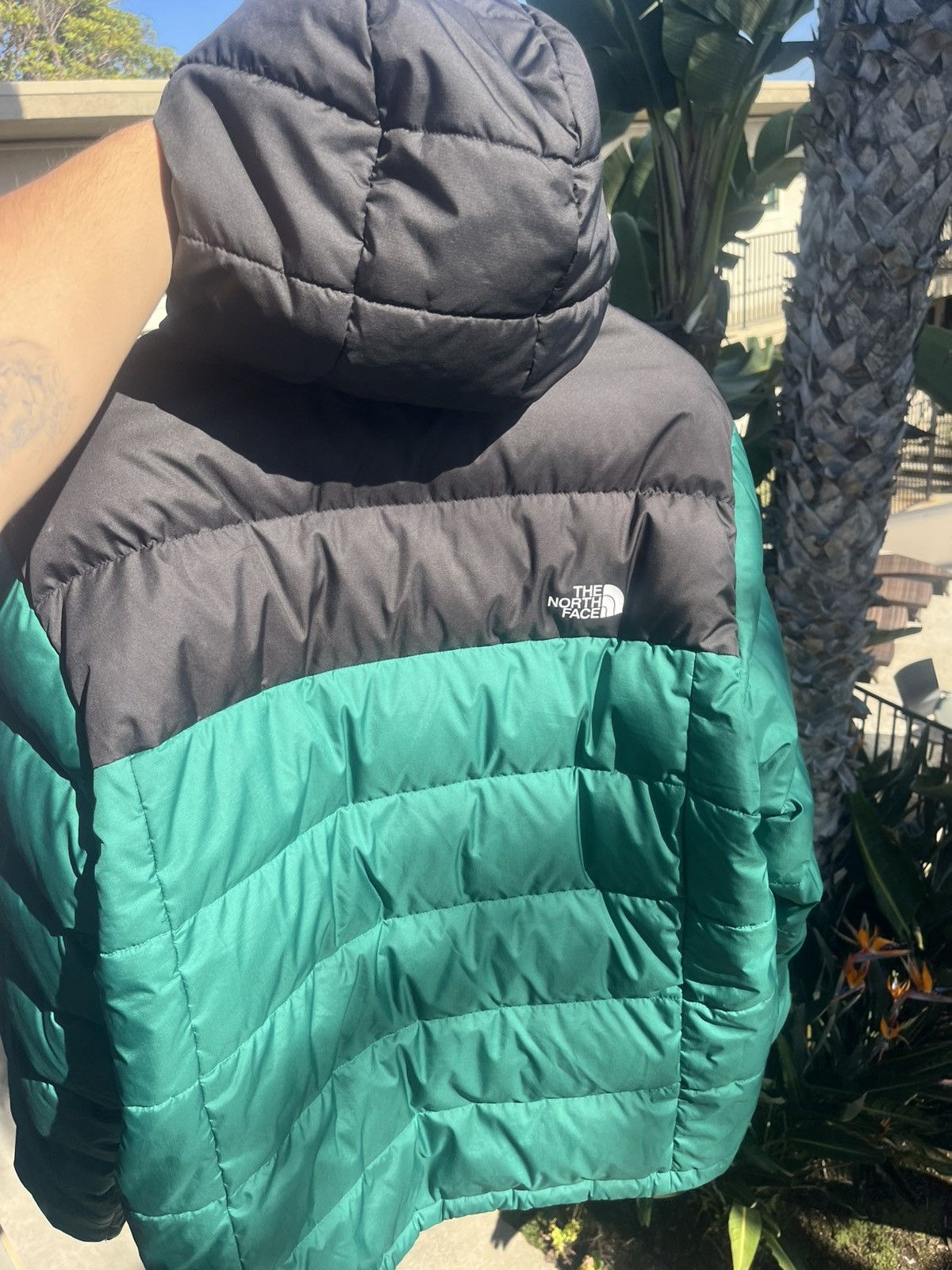 The North Face Green and black North face puffer Size US XL / EU 56 / 4 - 6 Thumbnail