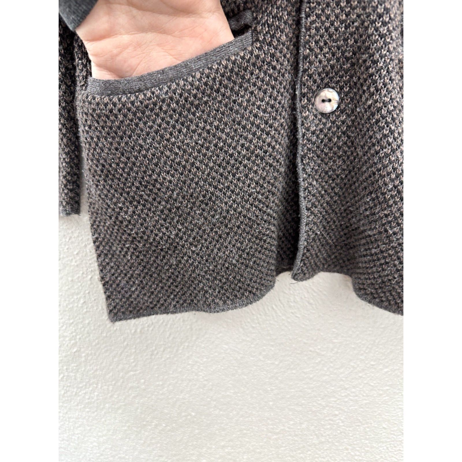 Vintage Joan Vass Womens Cardigan Size 1 Brown Button Up Long Sleeve Pockets Size XS / US 0-2 / IT 36-38 - 3 Thumbnail