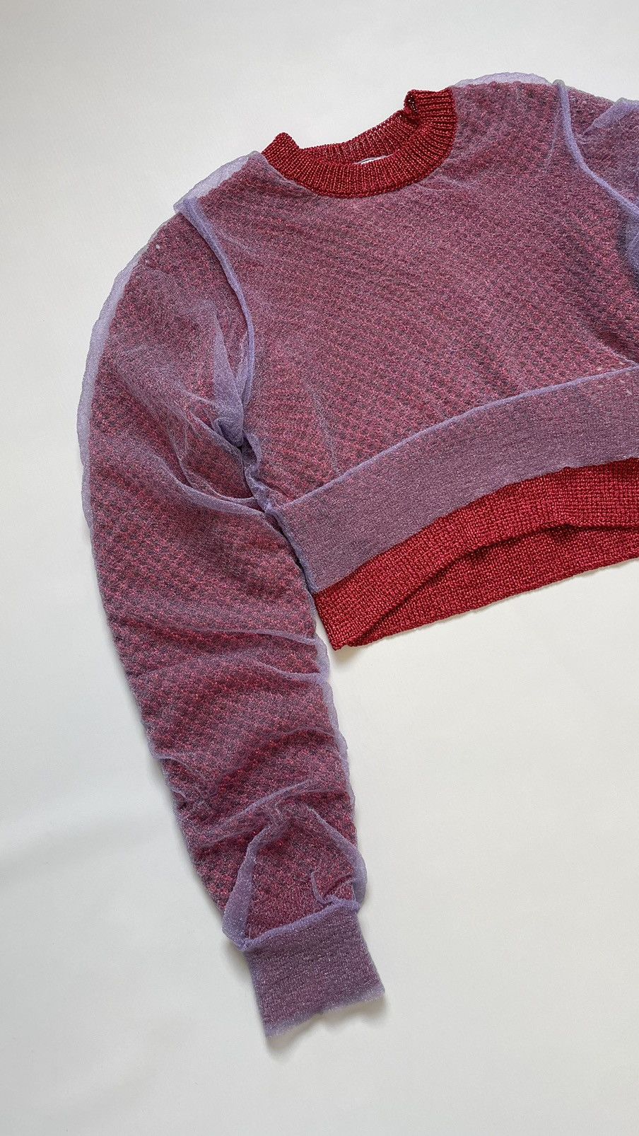 Comme des Garcons Cropped Double Layer Glitter Sweater Size S / US 4 / IT 40 - 9 Thumbnail
