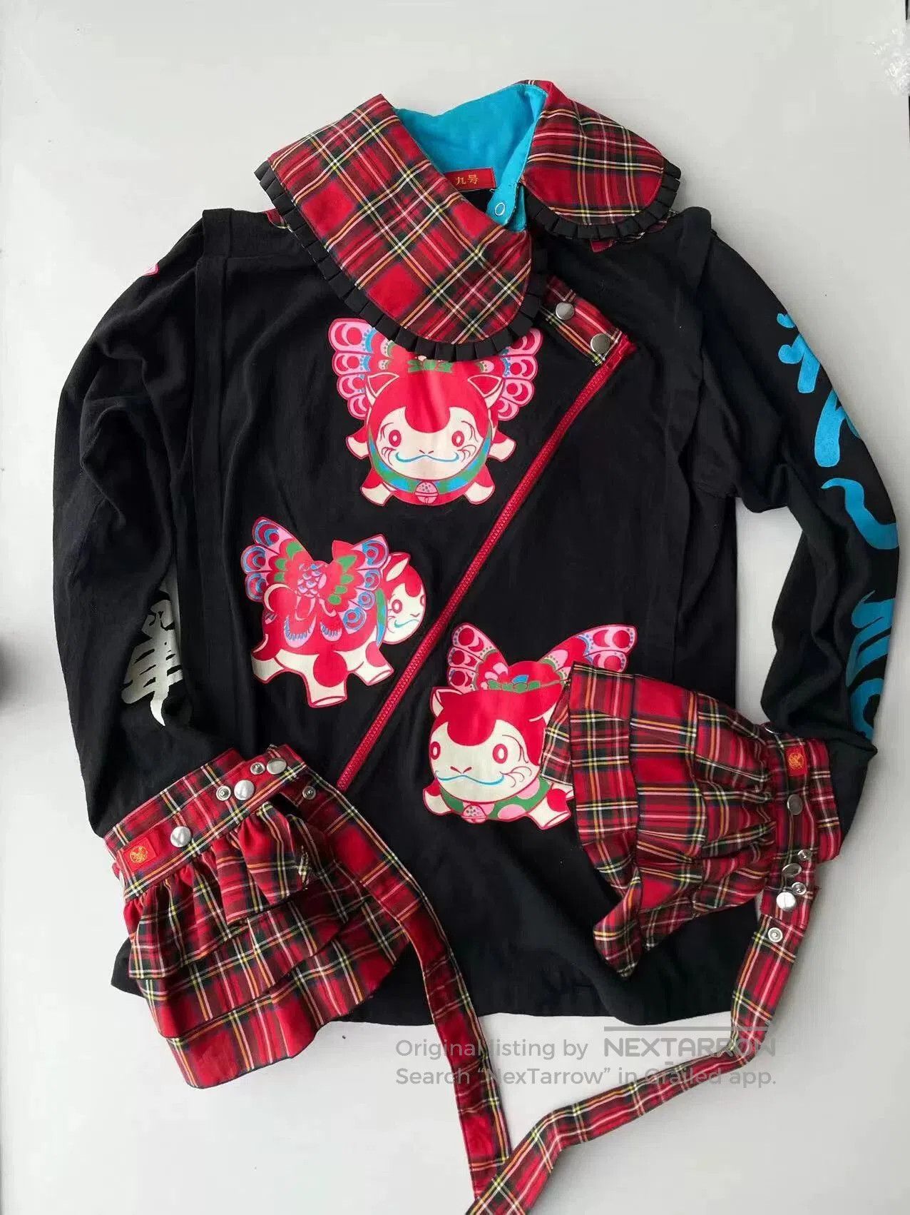 Japanese Brand Takuya Angel Cartoon Collared Jacket. Size M / US 6-8 / IT 42-44 - 4 Thumbnail