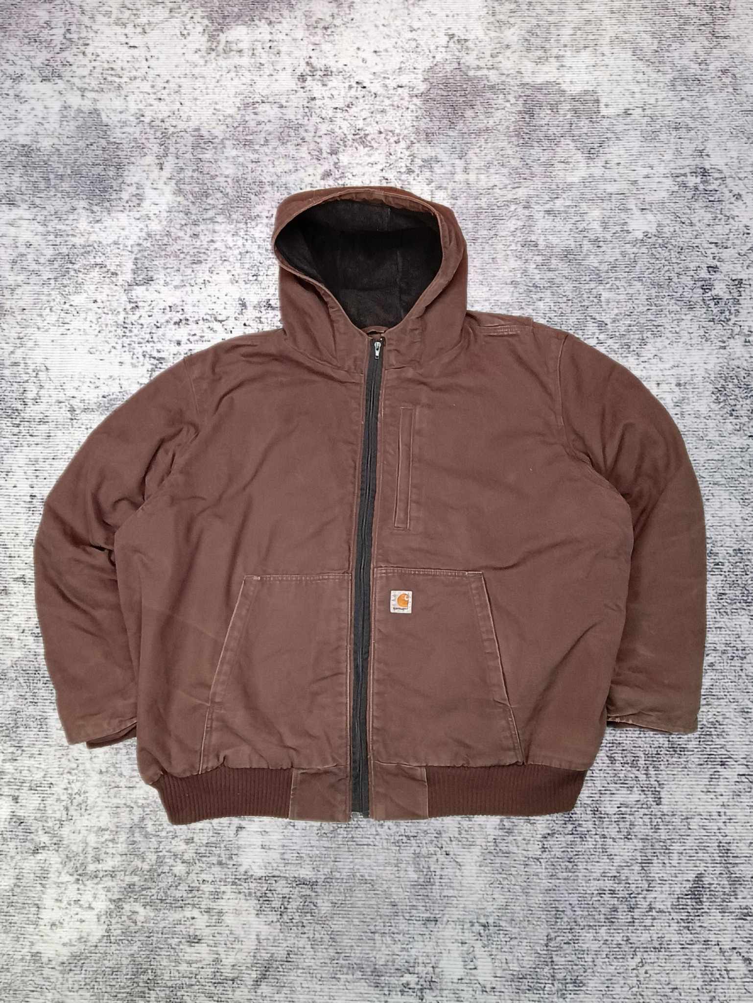 Carhartt × Vintage Carhartt Active Workwear Jacket Vintage 90s Rare Brown Size US XXL / EU 58 / 5 - 1 Thumbnail