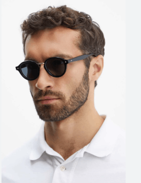 Valentino NEW VALENTINO SUNGLASSES VLS-132A BLACK/GRAY MEN ROUND EYEWE Size ONE SIZE - 1 Thumbnail