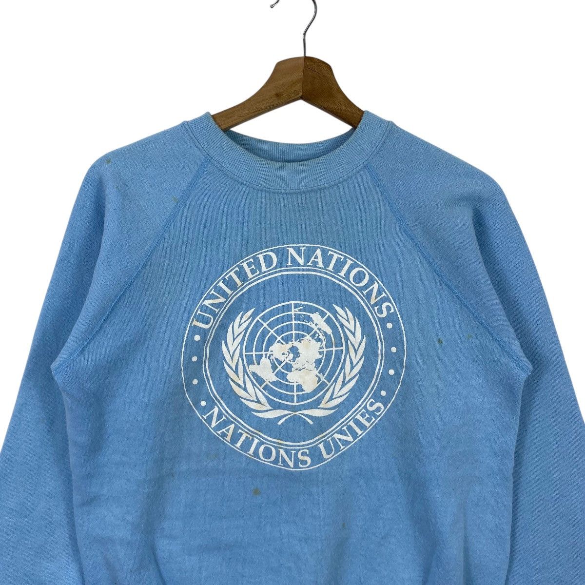 Hanes × Vintage Vintage 80's Hanes UNITED NATIONS Nations Unies Crewneck Size US M / EU 48-50 / 2 - 2 Thumbnail