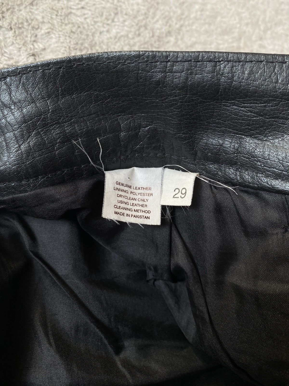 If Six Was Nine Real Leather Black Vintage Opium y2K pants Size US 29 - 12 Thumbnail