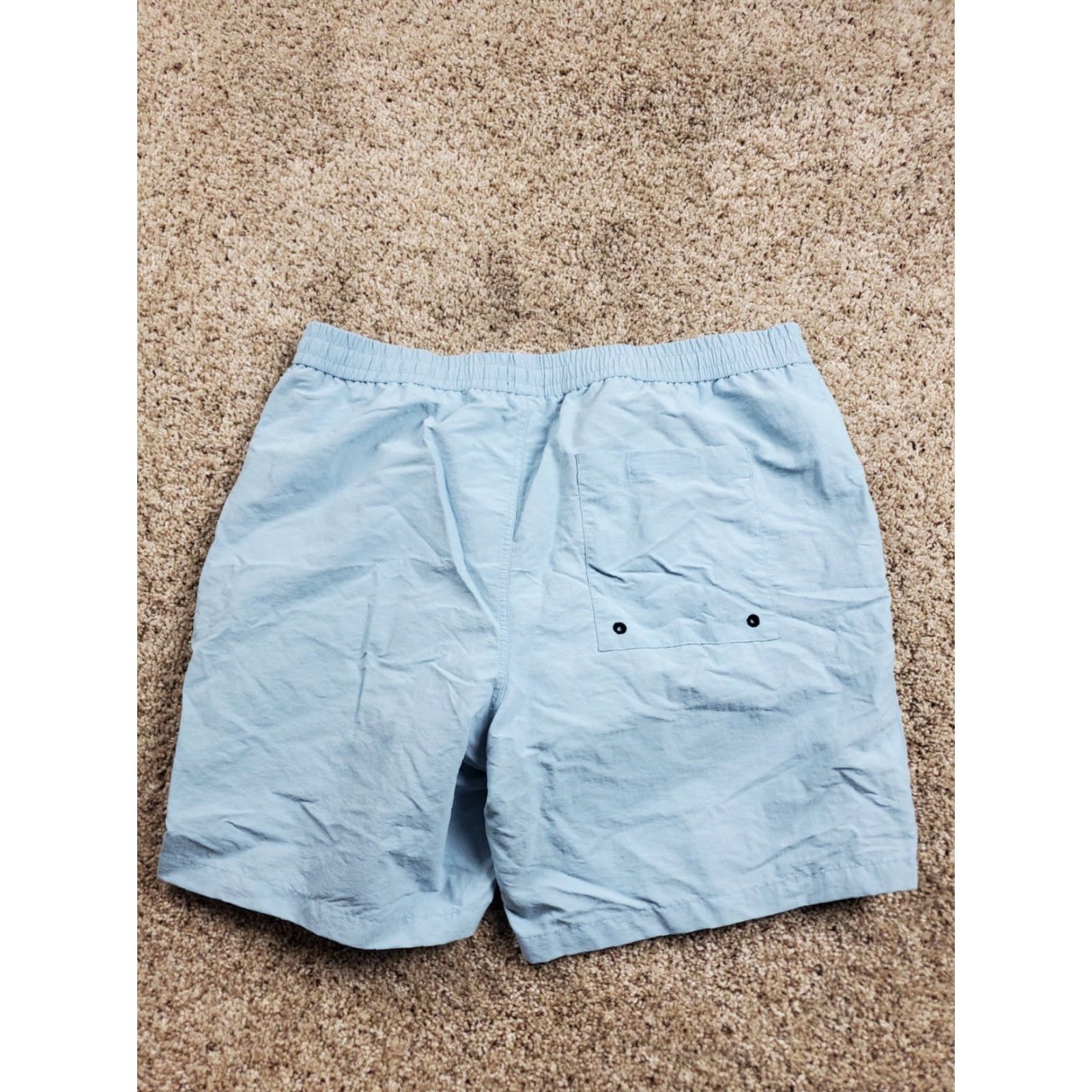 Vintage A.Lab Board Shorts XL Mens Light Blue Nylon Pockets Drawstring Quick Dry Swim Bottom Size US 36 / EU 52 - 6 Thumbnail