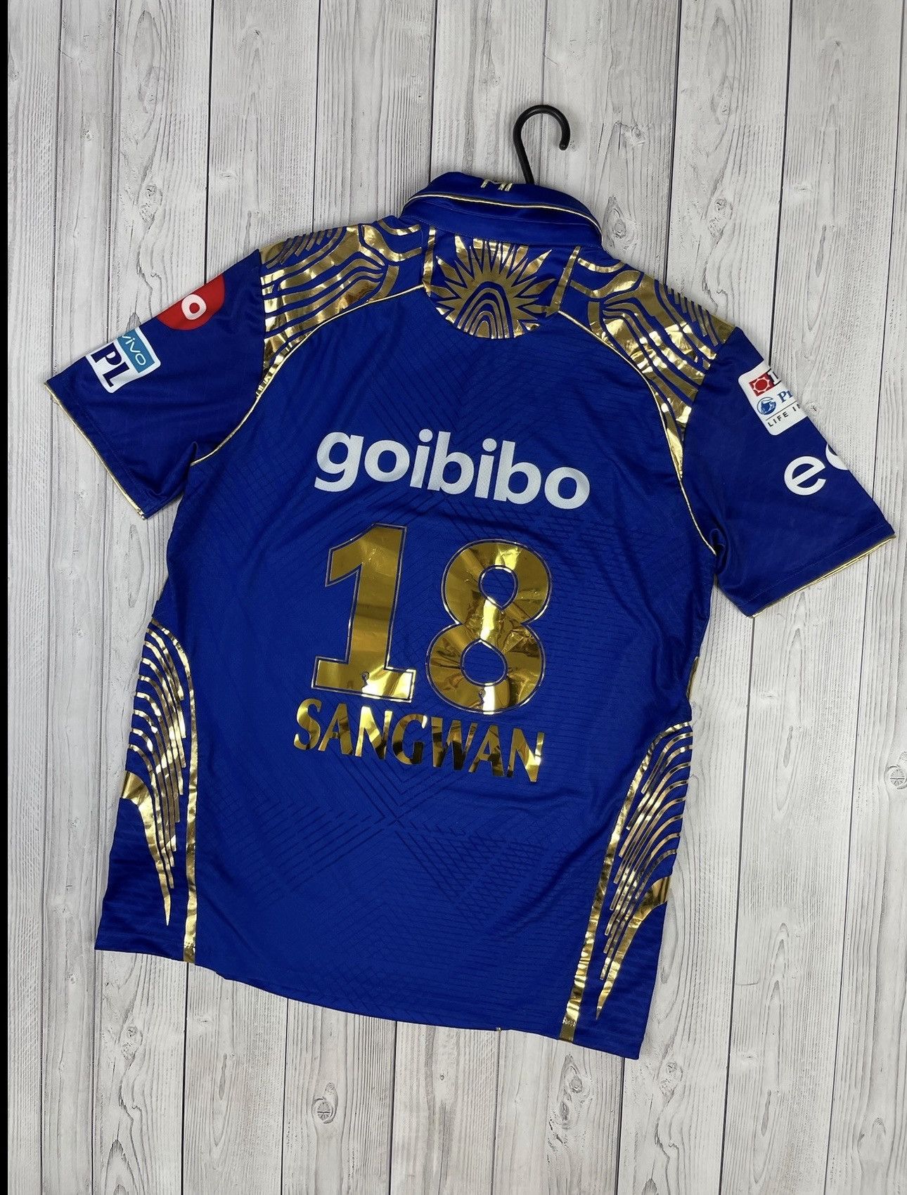 Vintage Vintage Criket jersey Mumbai Indians Samsung rare 18 Sangwan Size US L / EU 52-54 / 3 - 2 Thumbnail