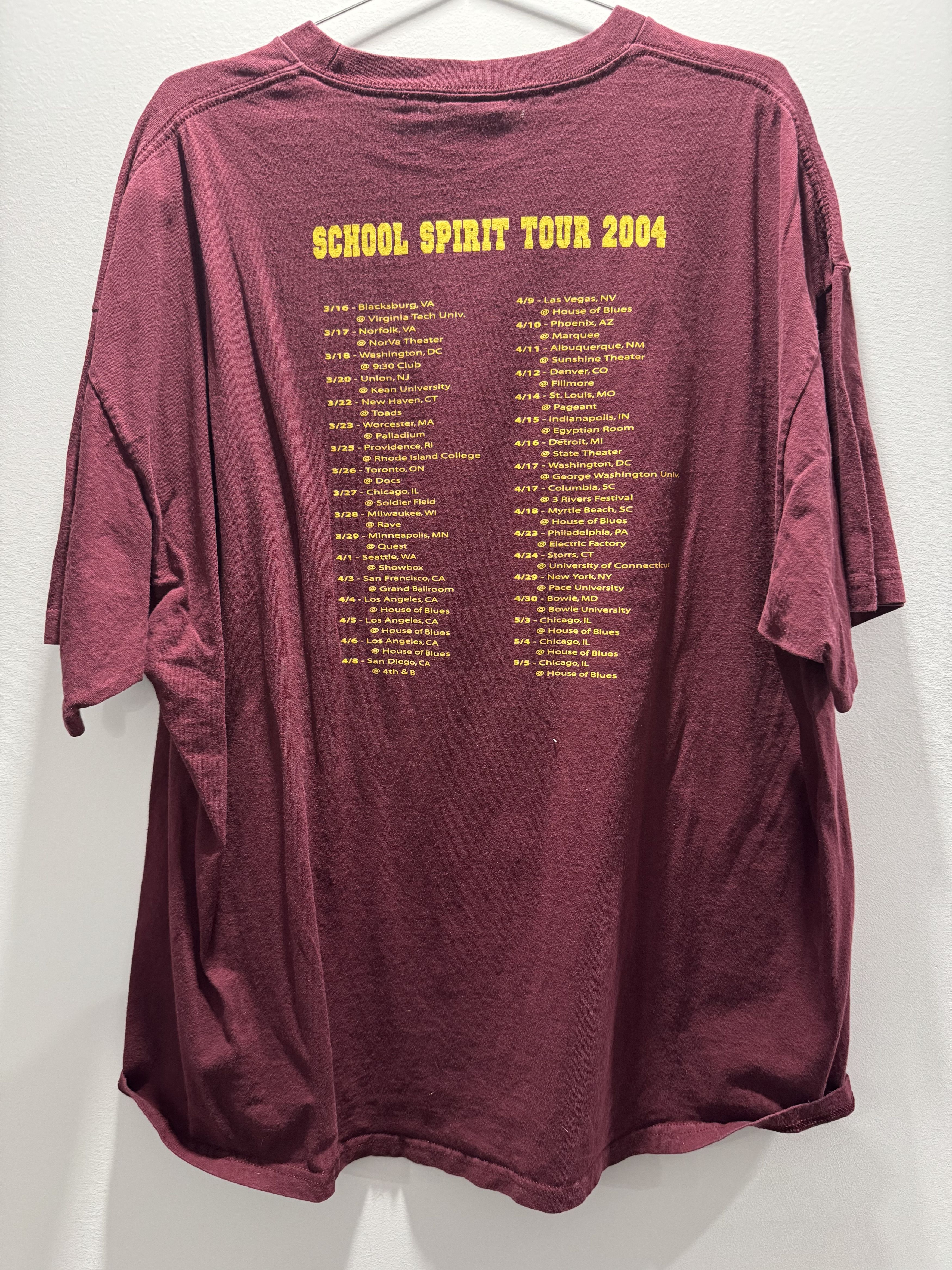 Kanye West Kanye West Kanye West School Spirit Tour 2004 Tee Size US XL / EU 56 / 4 - 2 Thumbnail