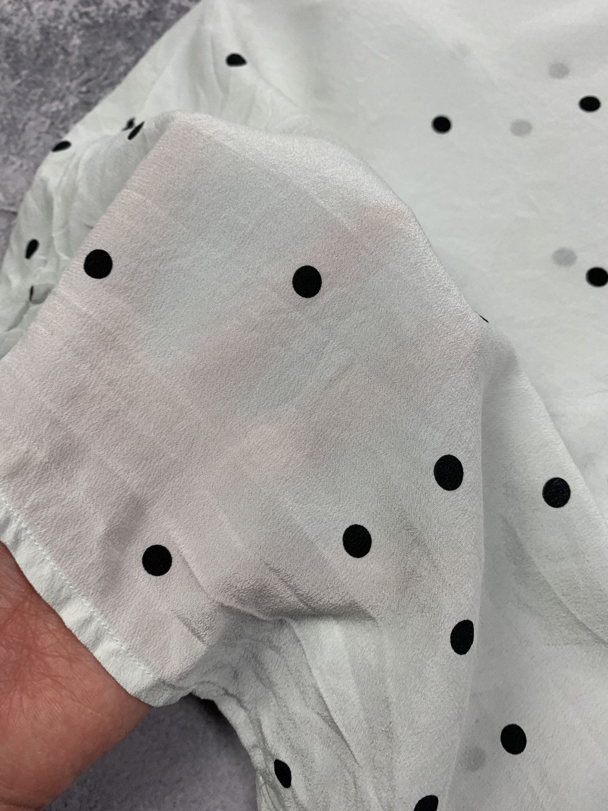 Sezane Sesane Polka Dot Silk Ladies Blouse Shirt Button-Up White Size S / US 4 / IT 40 - 20 Thumbnail
