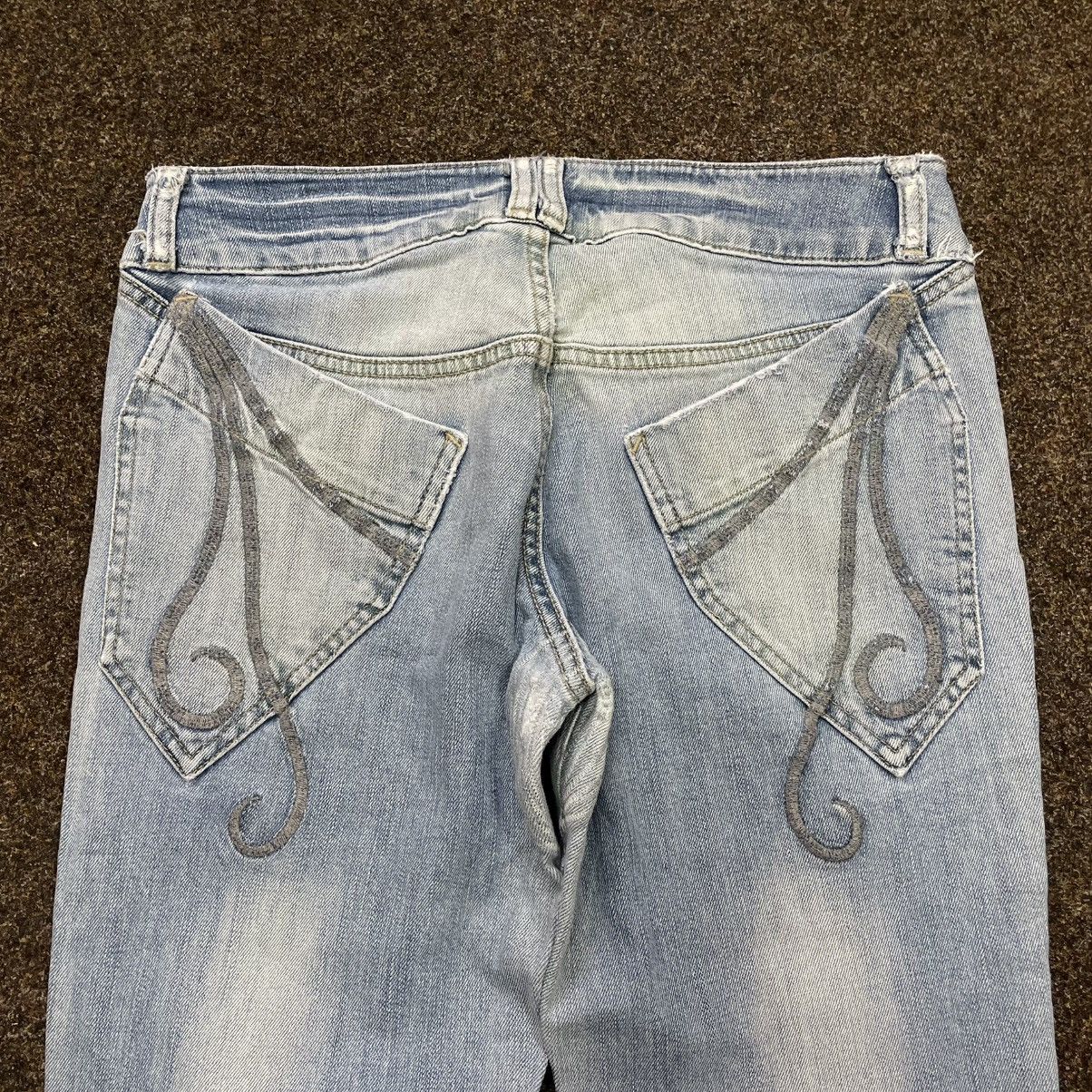 Vintage Vintage Y2K Baggy Flared Jeans Distressed Wide Leg Grunge Size 32" / US 10 / IT 46 - 3 Thumbnail