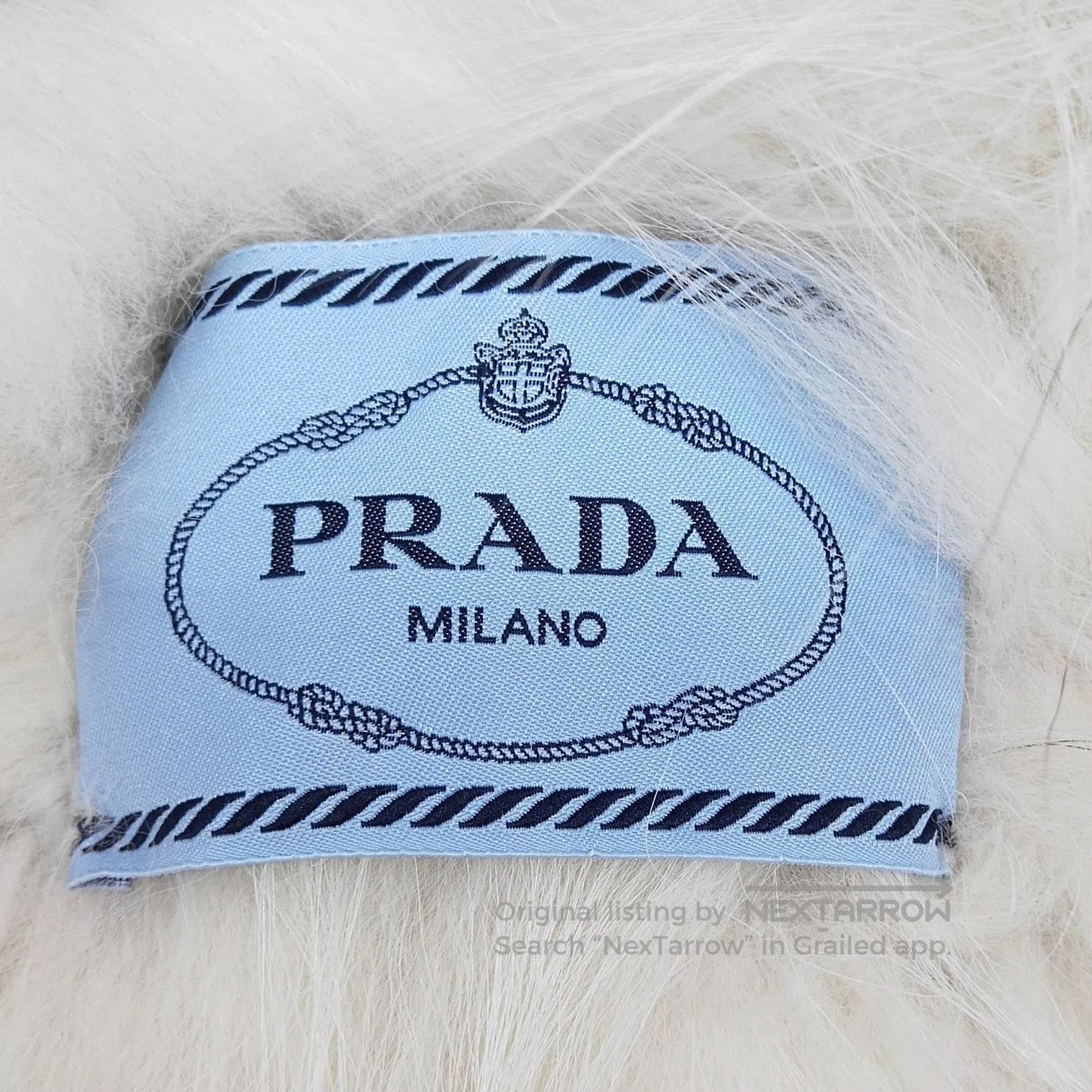 Prada Beige V-Neck Fox Fur Blend Vest .