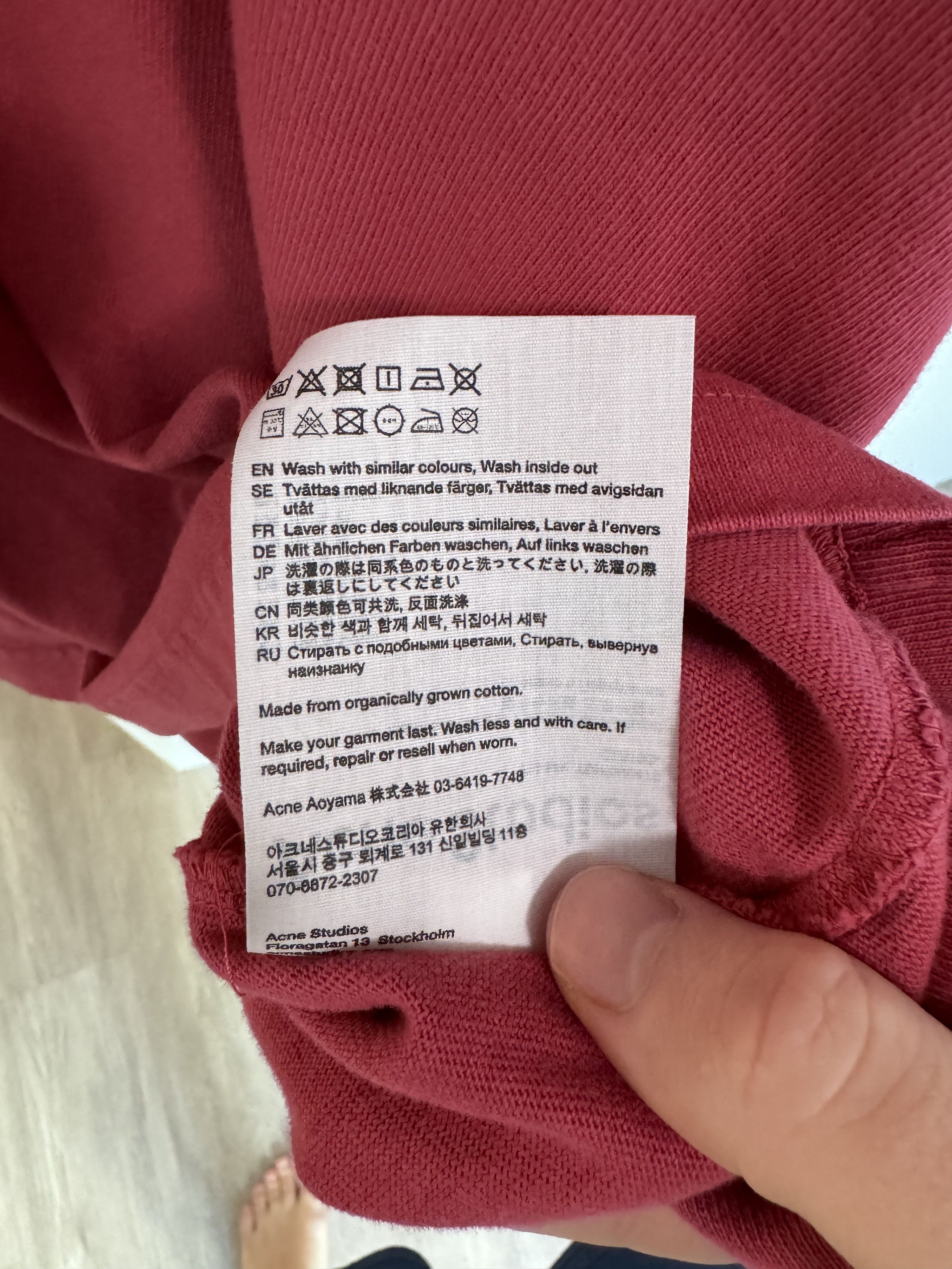 Acne Studios Acne Studios Pink Embossed T-Shirt Size US XL / EU 56 / 4 - 7 Thumbnail