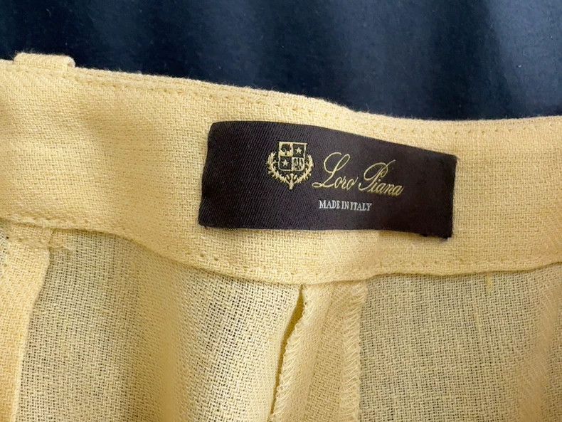 Loro Piana LORO PIANA Linen casual pants with a little chicken yellow Size 25" / US 0 / IT 36 - 3 Thumbnail