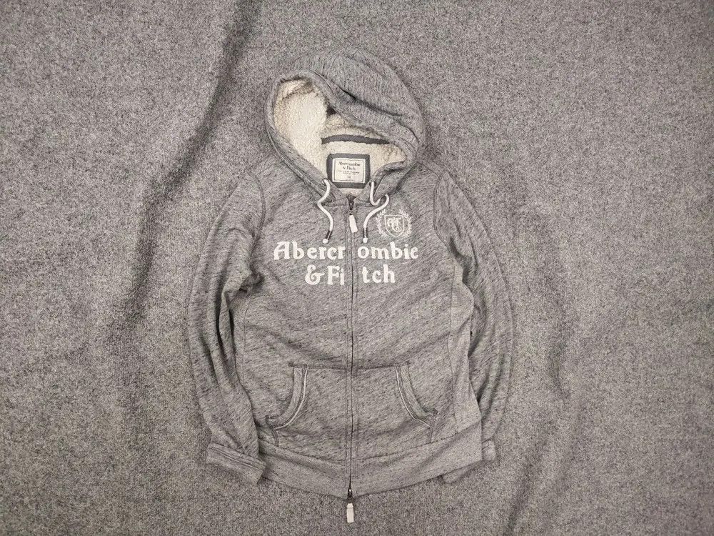 Abercrombie & Fitch Abercrombie & Fitch Vintage Zip Sherpa Fur Hoodie Y2K Style Size US M / EU 48-50 / 2 - 1 Thumbnail