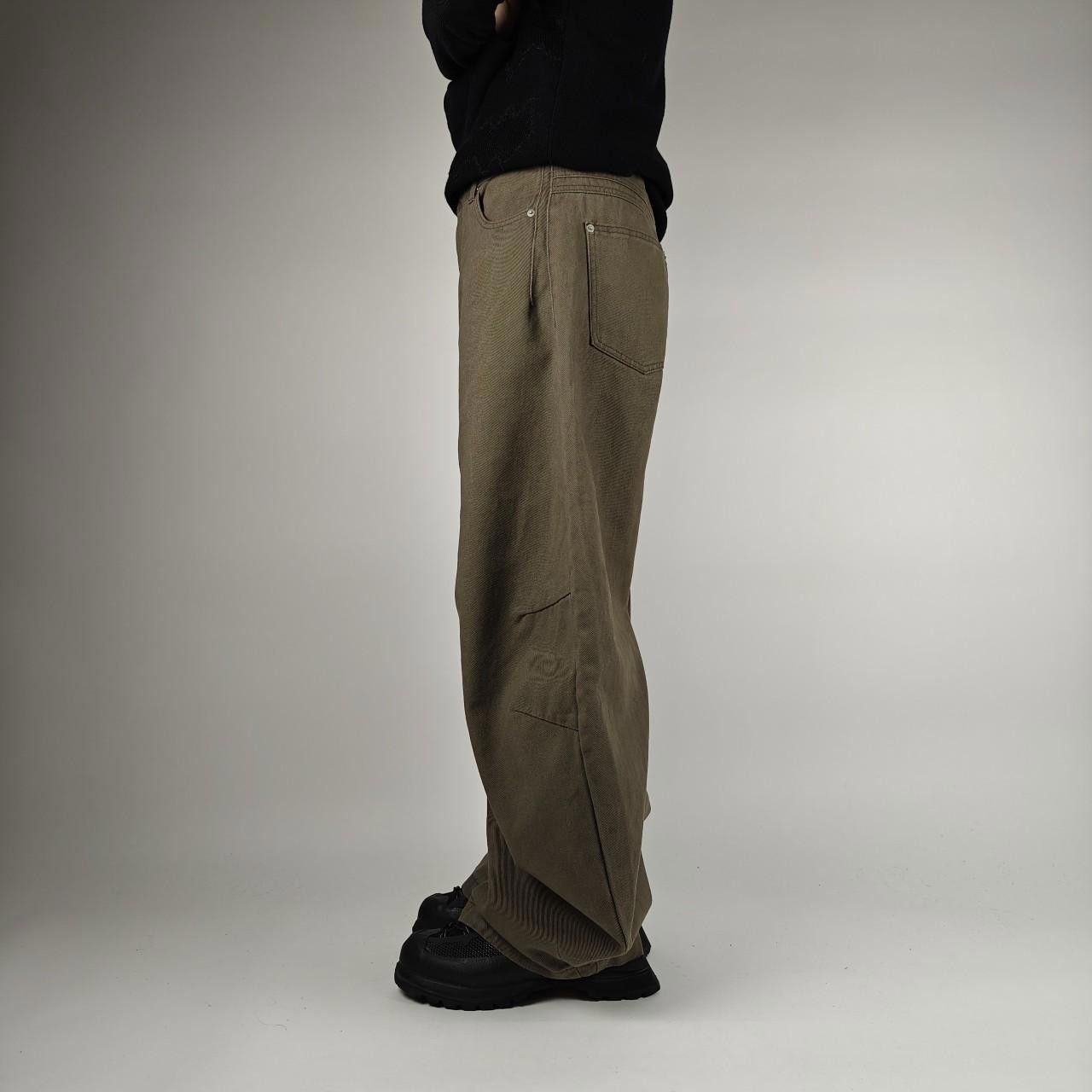 Other Khaki Darted Wide Leg Jeans Size US 32 / EU 48 - 3 Thumbnail