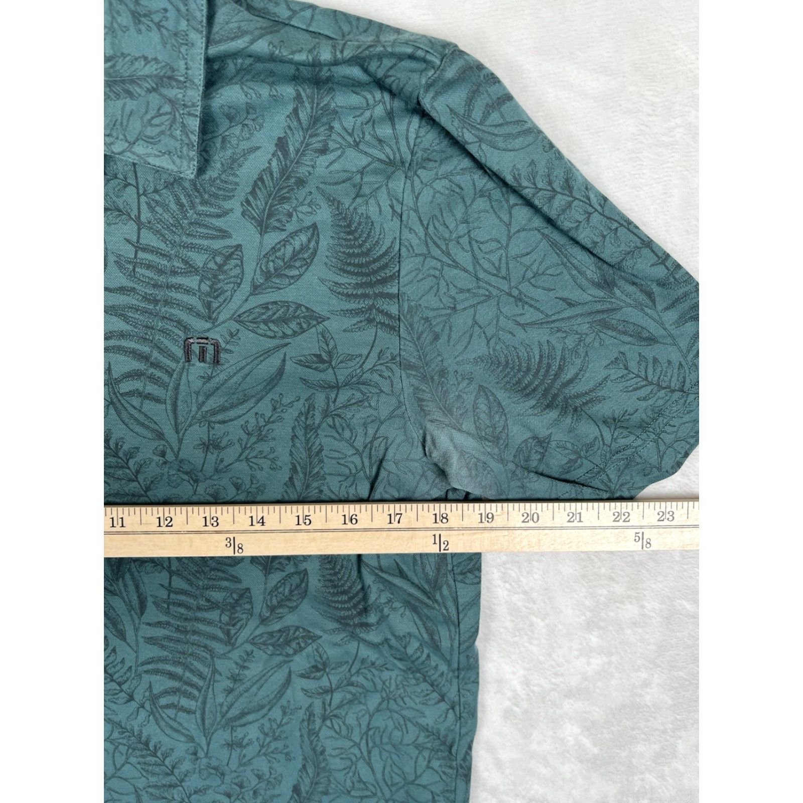 TravisMathew Travis Mathew Polo Shirt Green Leaf Floral Collared M Men's Regular Golf Casual Activewear Polo Shirt Size US M / EU 48-50 / 2 - 4 Thumbnail