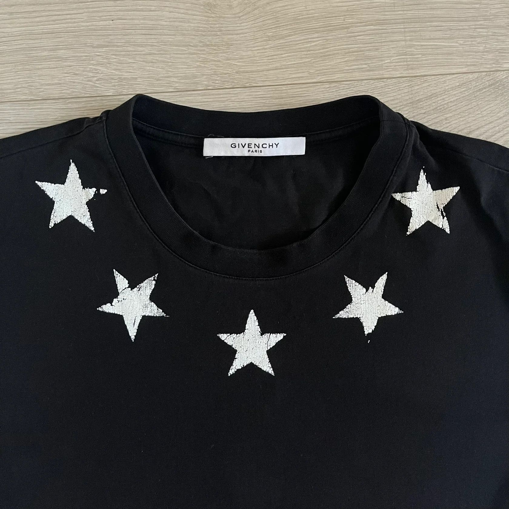 Givenchy Givenchy Distressed Stars Black Tee Size US XL / EU 56 / 4 - 3 Thumbnail