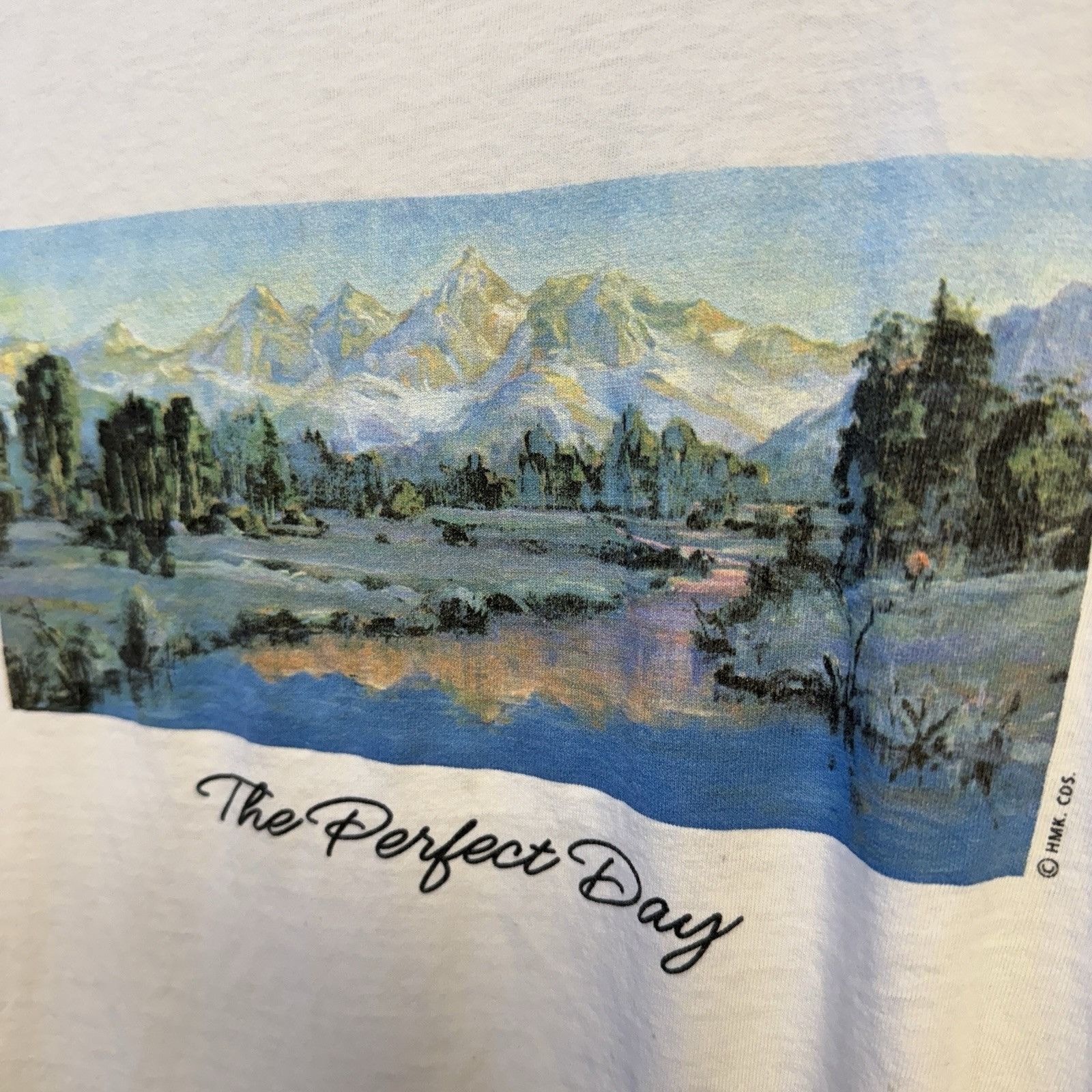 Vintage VIntage The Perfect Day Nature T Shirt White Short Sleeve Size US XL / EU 56 / 4 - 4 Thumbnail