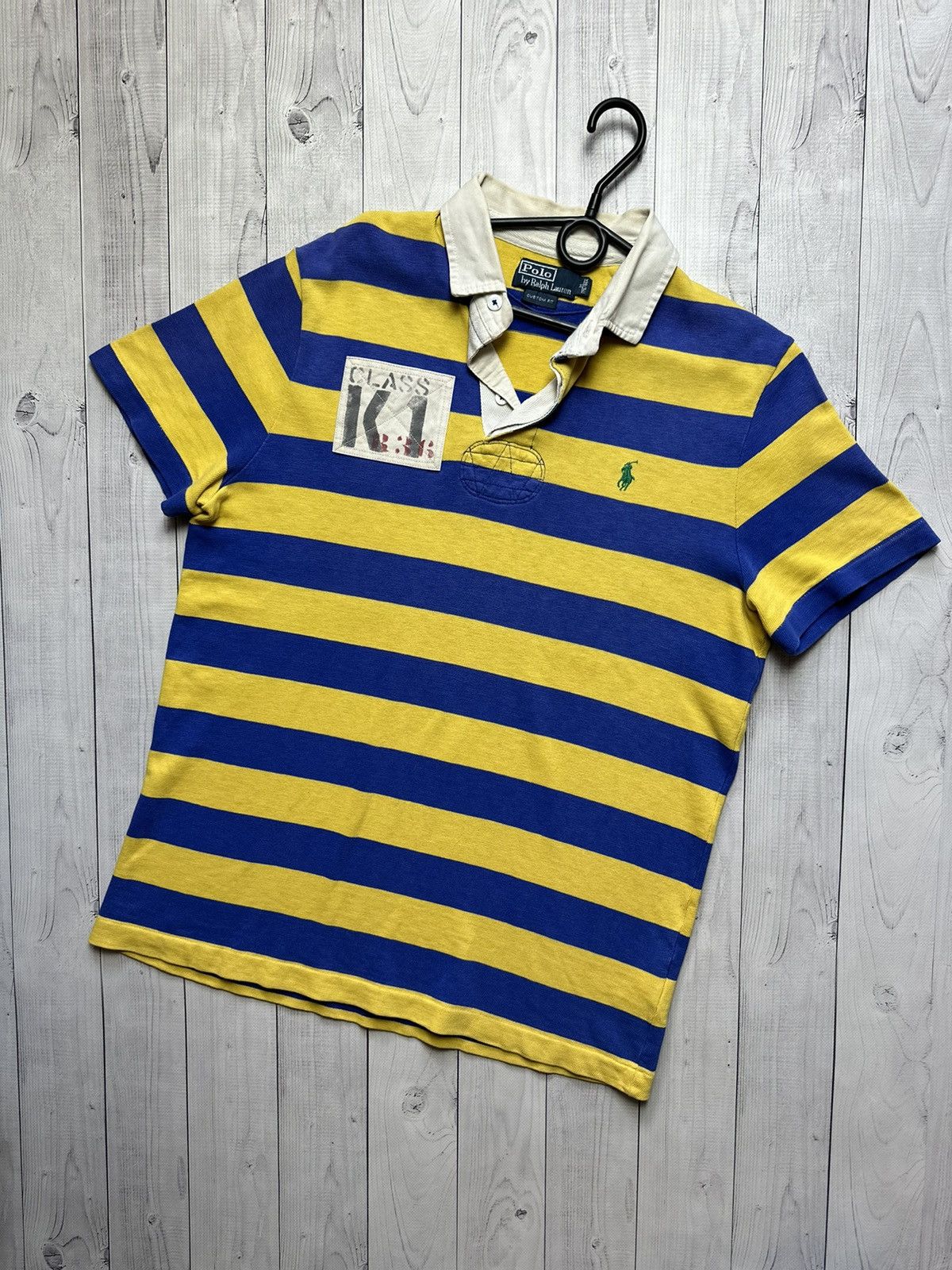 Polo Ralph Lauren × Vintage Vintage polo Ralph Lauren striped yellow size M logo rare Size US M / EU 48-50 / 2 - 1 Thumbnail