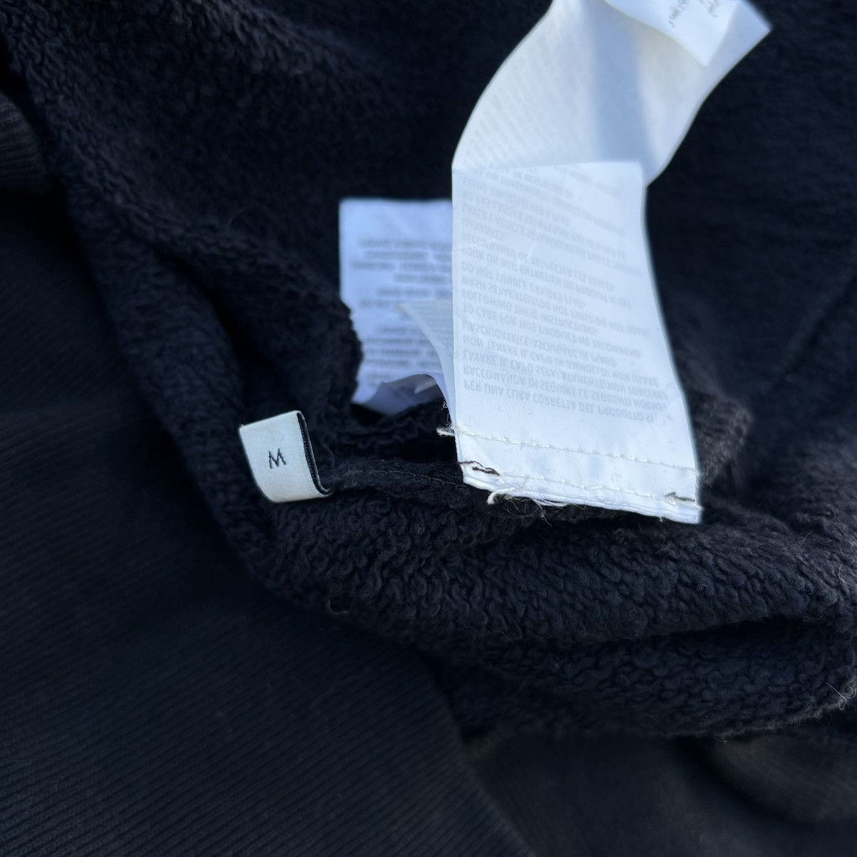 Gucci Gucci Black Distressed-Effect Logo-Print Cotton Hoodie Size US M / EU 48-50 / 2 - 13 Thumbnail