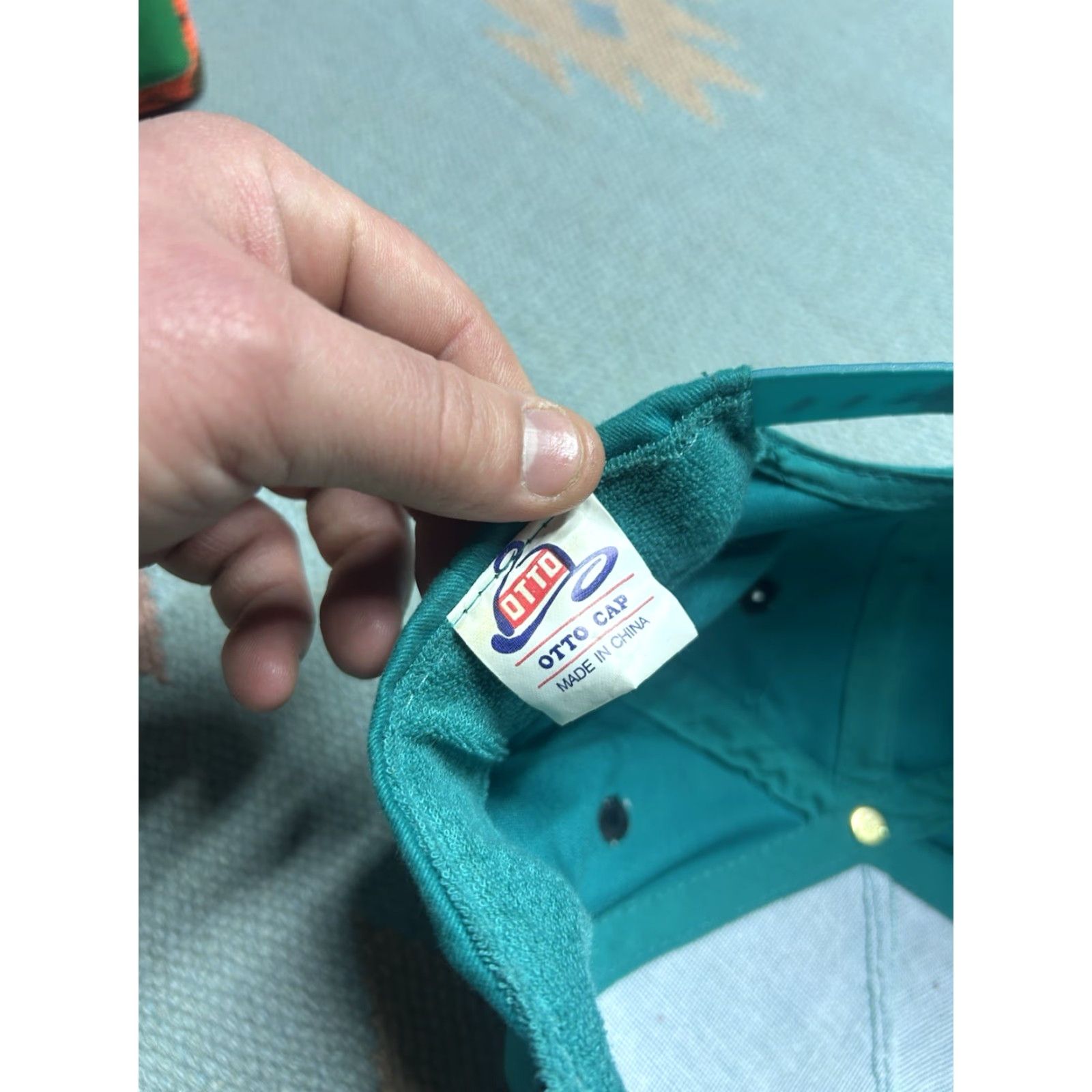 Altea VINTAGE SnapBack Hat Huron Michigan teal turquoise Adjustable Men Size ONE SIZE - 7 Thumbnail