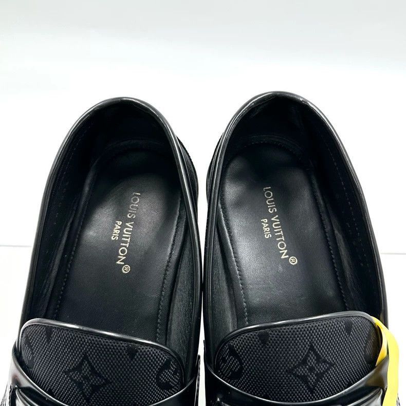 Louis Vuitton Louis Vuitton Black Printed Leather Shoes -2505 Size US 9 / EU 42 - 5 Thumbnail