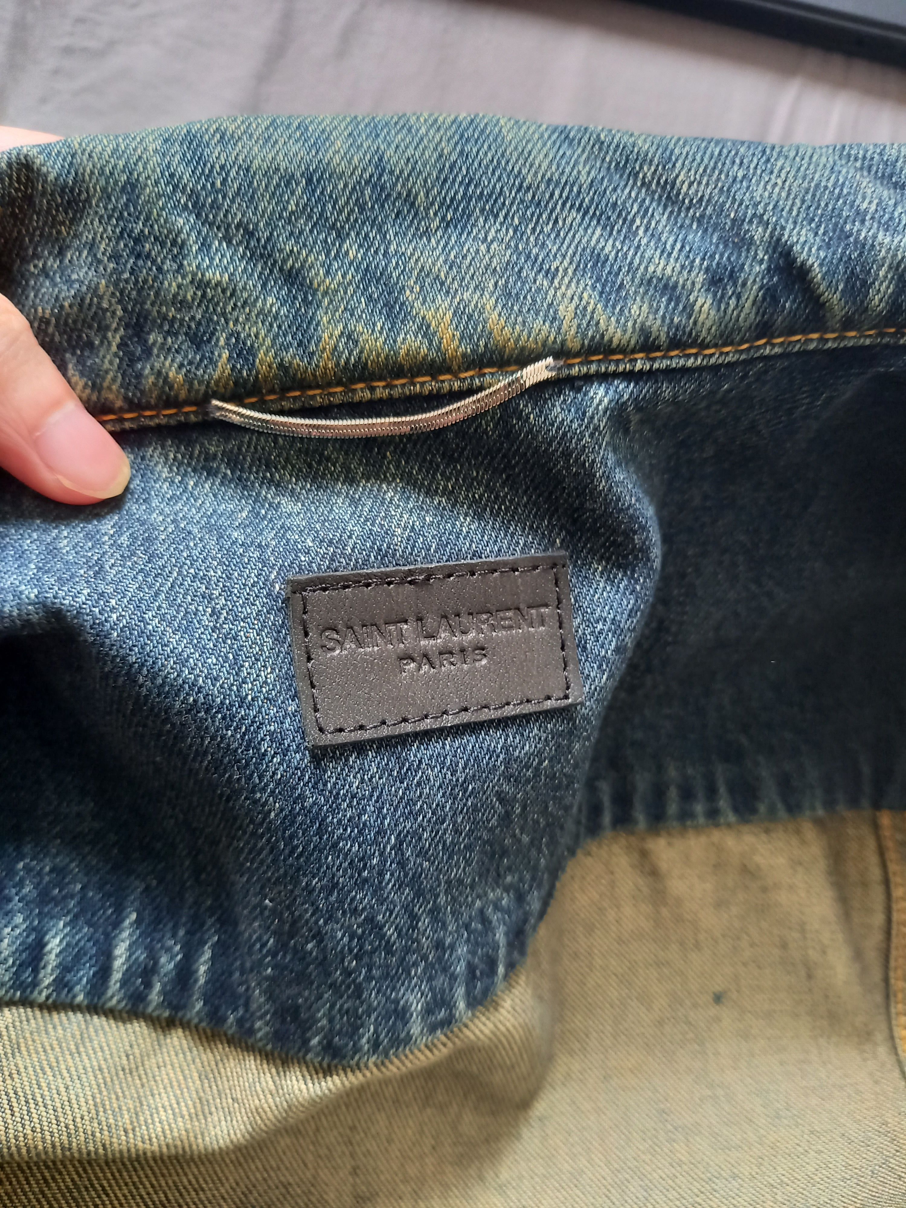 Saint Laurent Paris Dirty wash denim jacket Size US XS / EU 42 / 0 - 4 Thumbnail