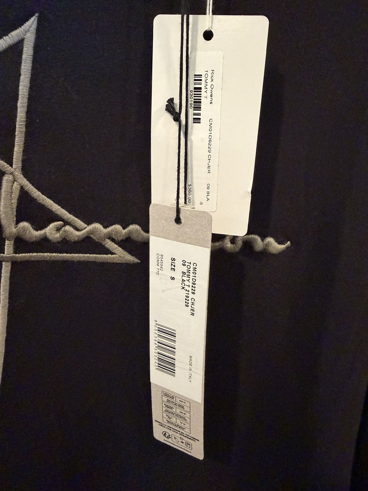 Champion × Rick Owens Rick Owens x Champion Tommy T Black Size US S / EU 44-46 / 1 - 2 Thumbnail