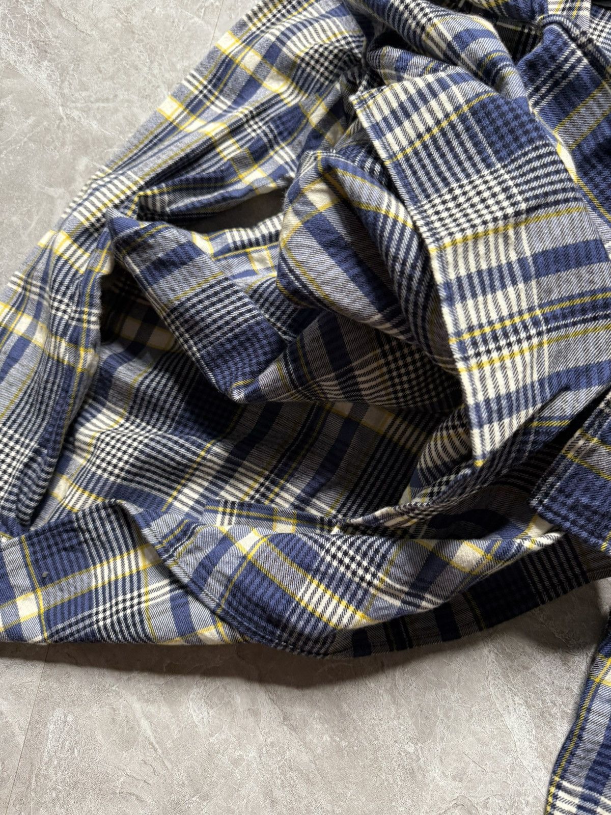 Y's Ys Yohji Yamamoto Deconstructed Wool Check Shirt Size US M / EU 48-50 / 2 - 7 Thumbnail