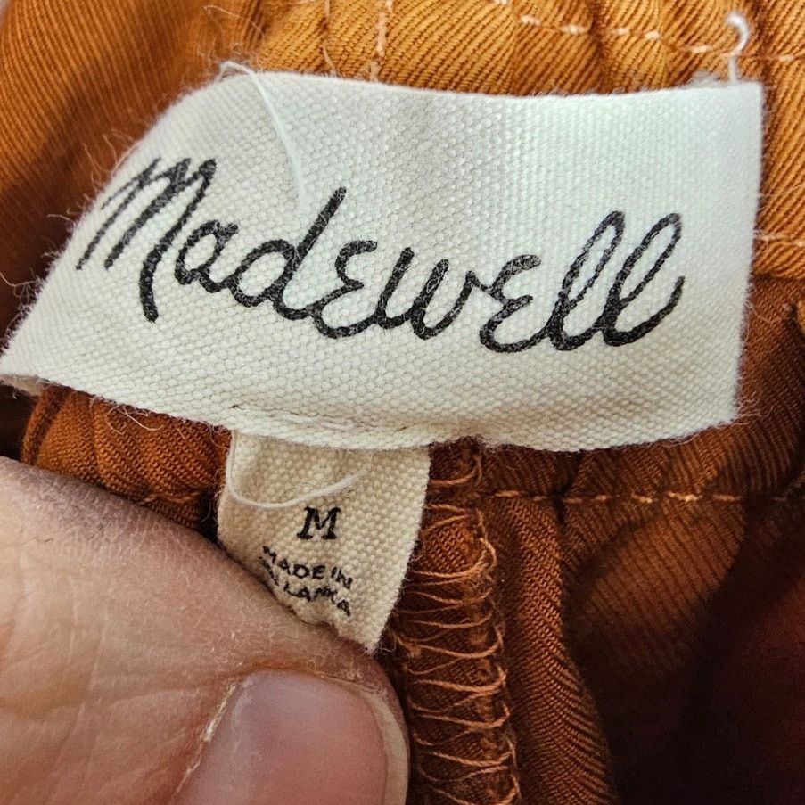 Madewell Madewell Dunaway Paperbag Pants Sz M Burnt Orange High Waist Size 29" - 6 Thumbnail