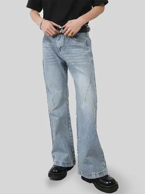 Other Vintage light blue washed micro-flare jeans Size US 32 / EU 48 - 4 Thumbnail