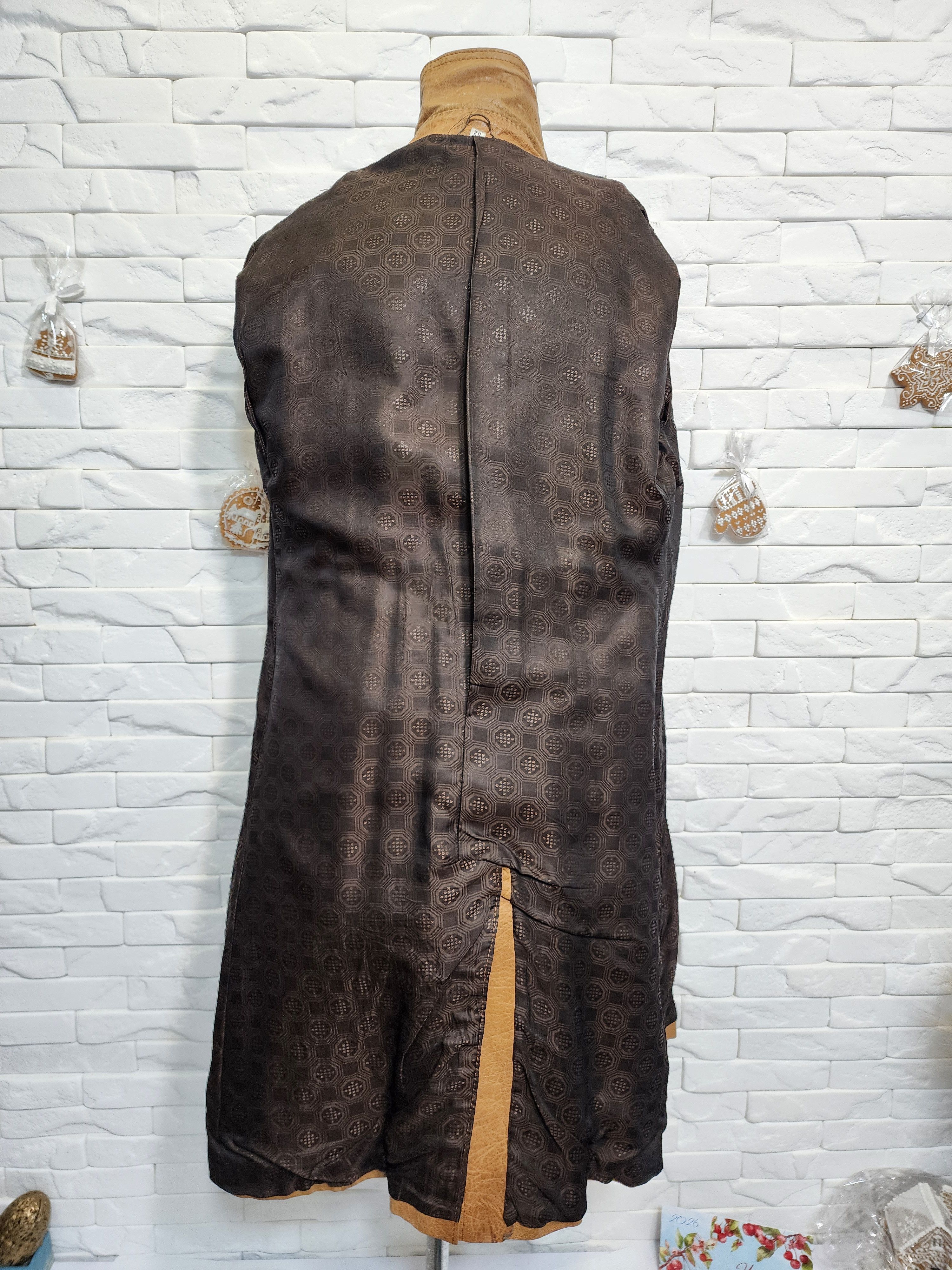 Genuine Leather Brown Genuine Leather Men's Coat with Belt Size US L / EU 52-54 / 3 - 9 Thumbnail