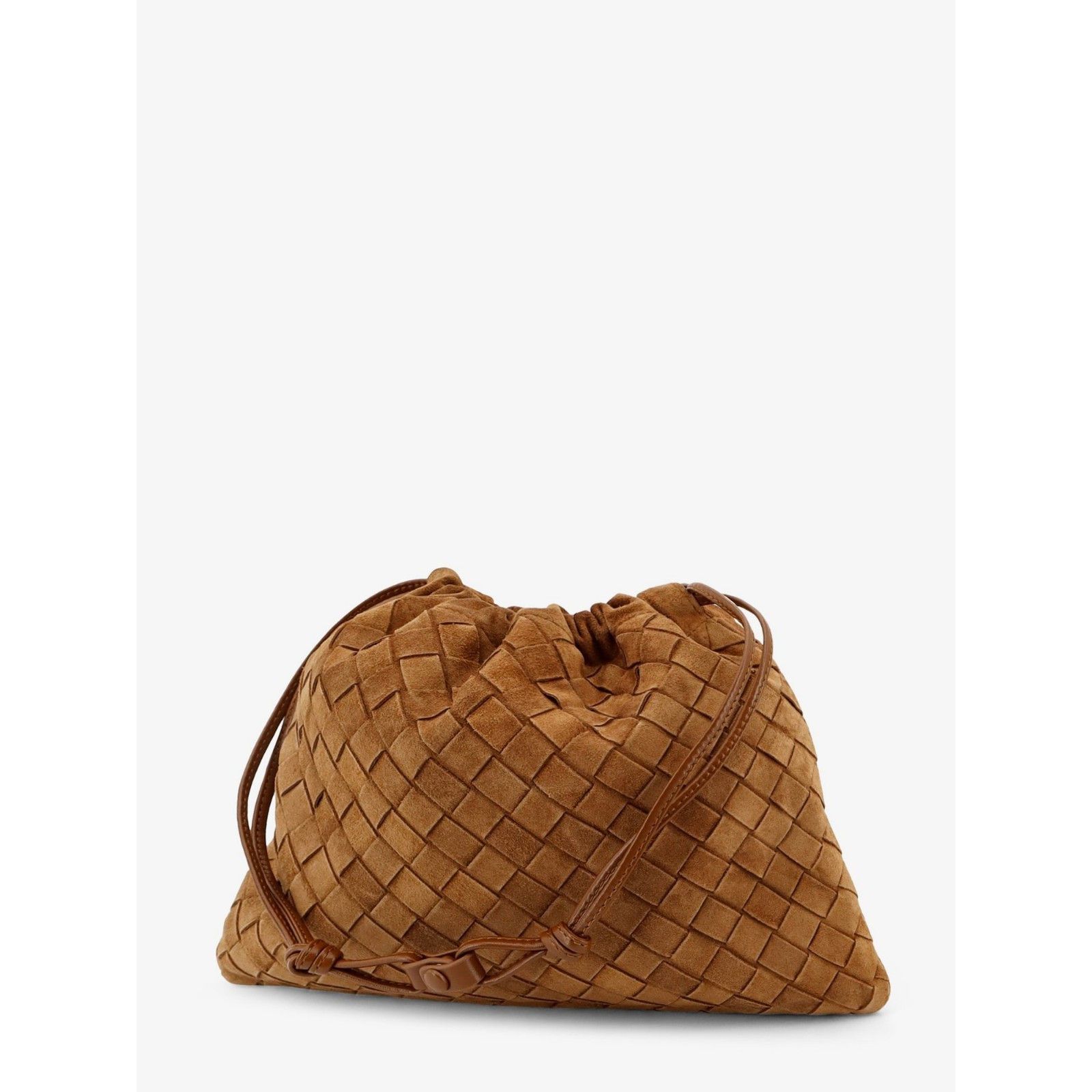 Bottega Veneta BOTTEGA VENETA Dustbag Medium $2600 Amber Suede Handbag New Size ONE SIZE - 3 Thumbnail