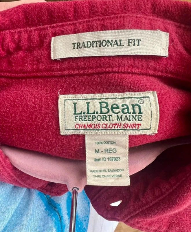L.L. Bean LL Bean Chamois cloth overshirt red bordeaux M Size US M / EU 48-50 / 2 - 5 Thumbnail