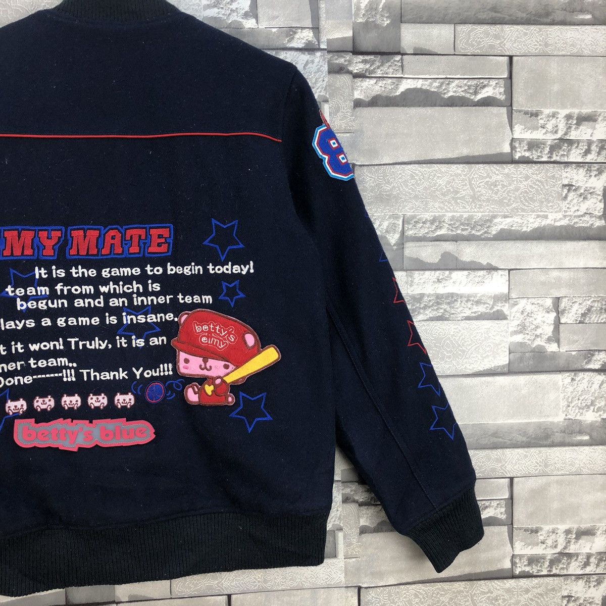 Japanese Brand Japanese Brand Shinji Abe Betty Embroidery Varsity Jacket Size US S / EU 44-46 / 1 - 6 Thumbnail