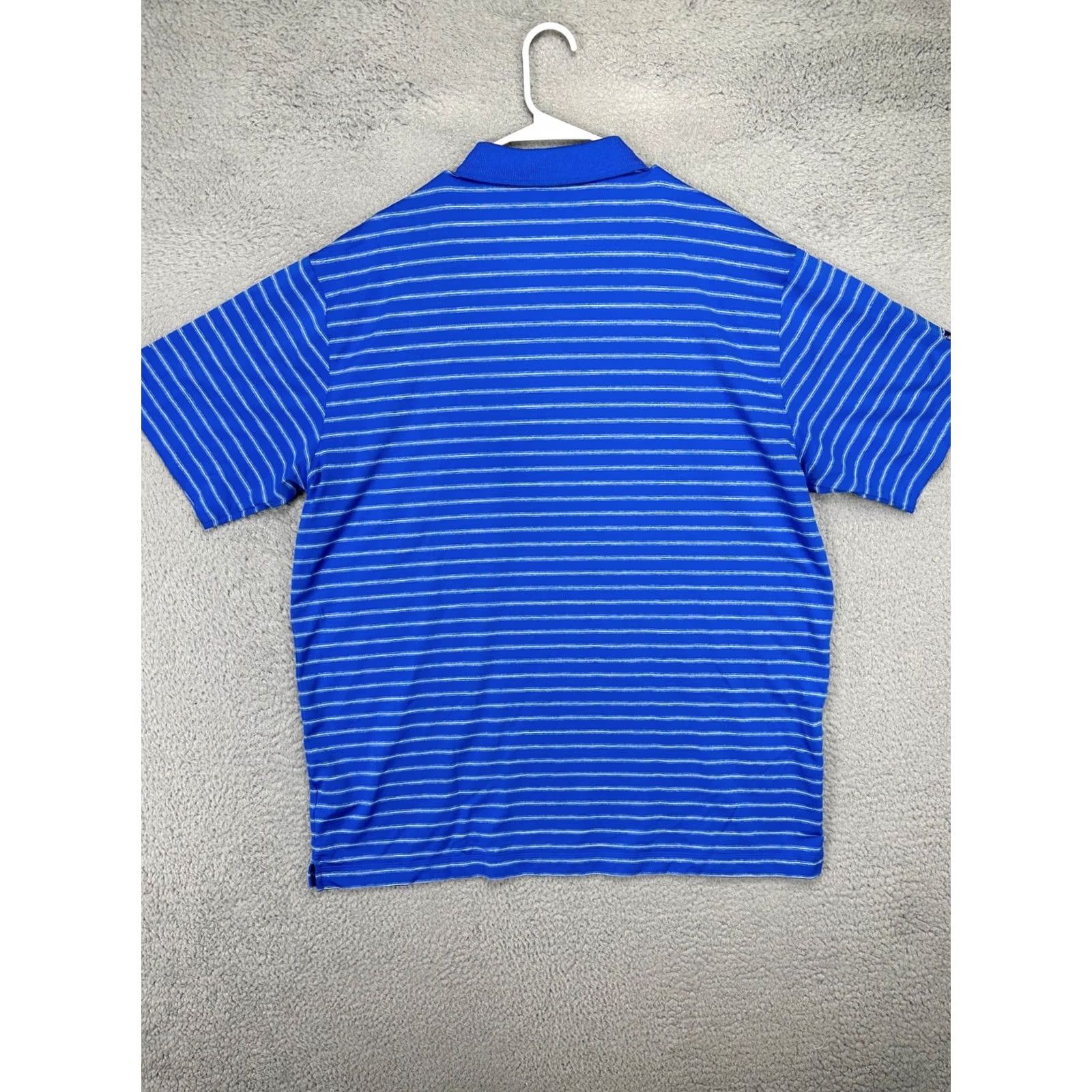 Nike Nike Golf Polo Mens XL Dri-Fit Blue Pinstripe The Barclays Swoosh Rugby Shirt Size US XL / EU 56 / 4 - 3 Thumbnail