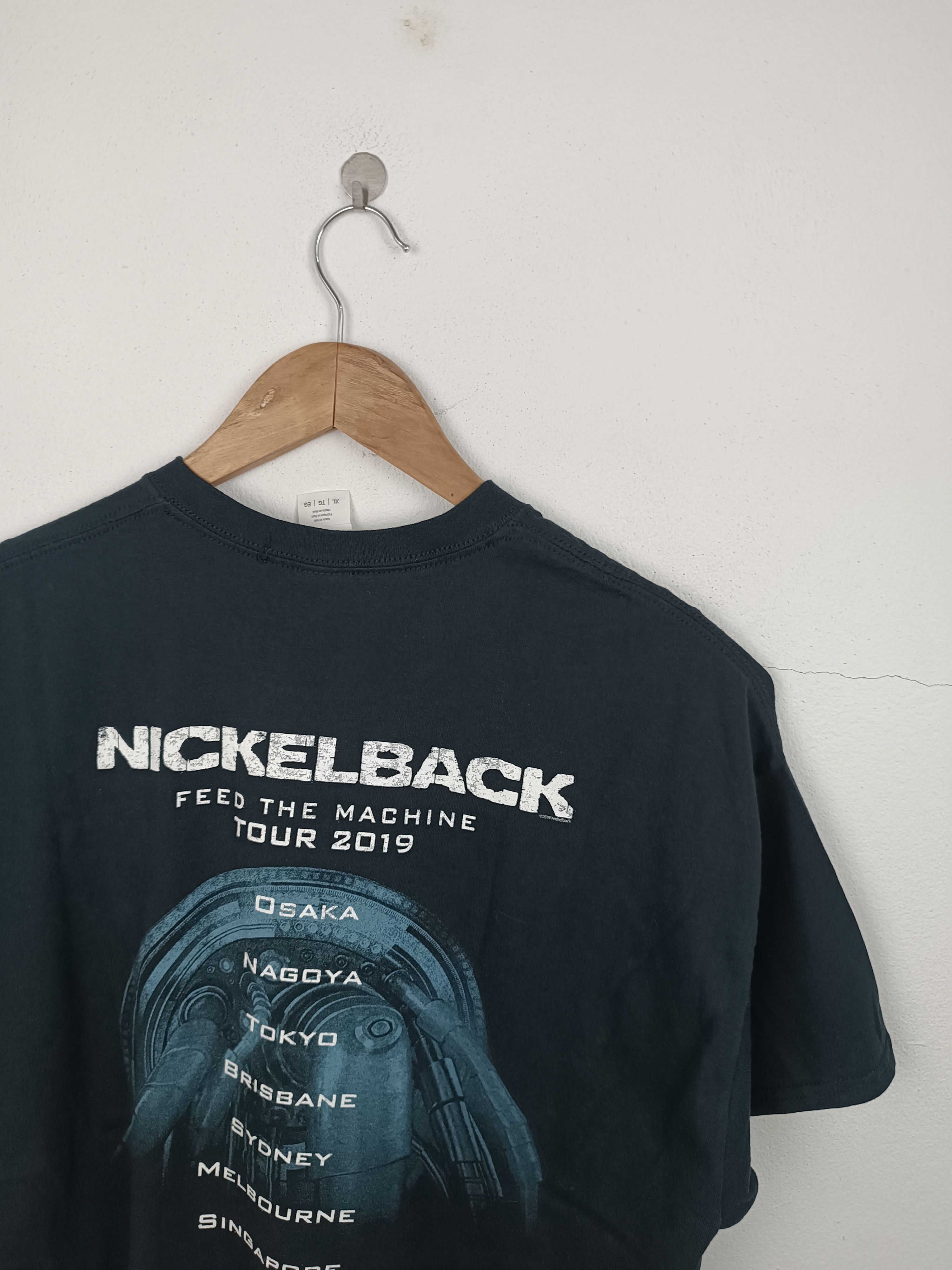 Band Tees VINTAGE 2019 NICKELBACK FEED THE MACHINE TOUR TEE Size US XL / EU 56 / 4 - 14 Thumbnail