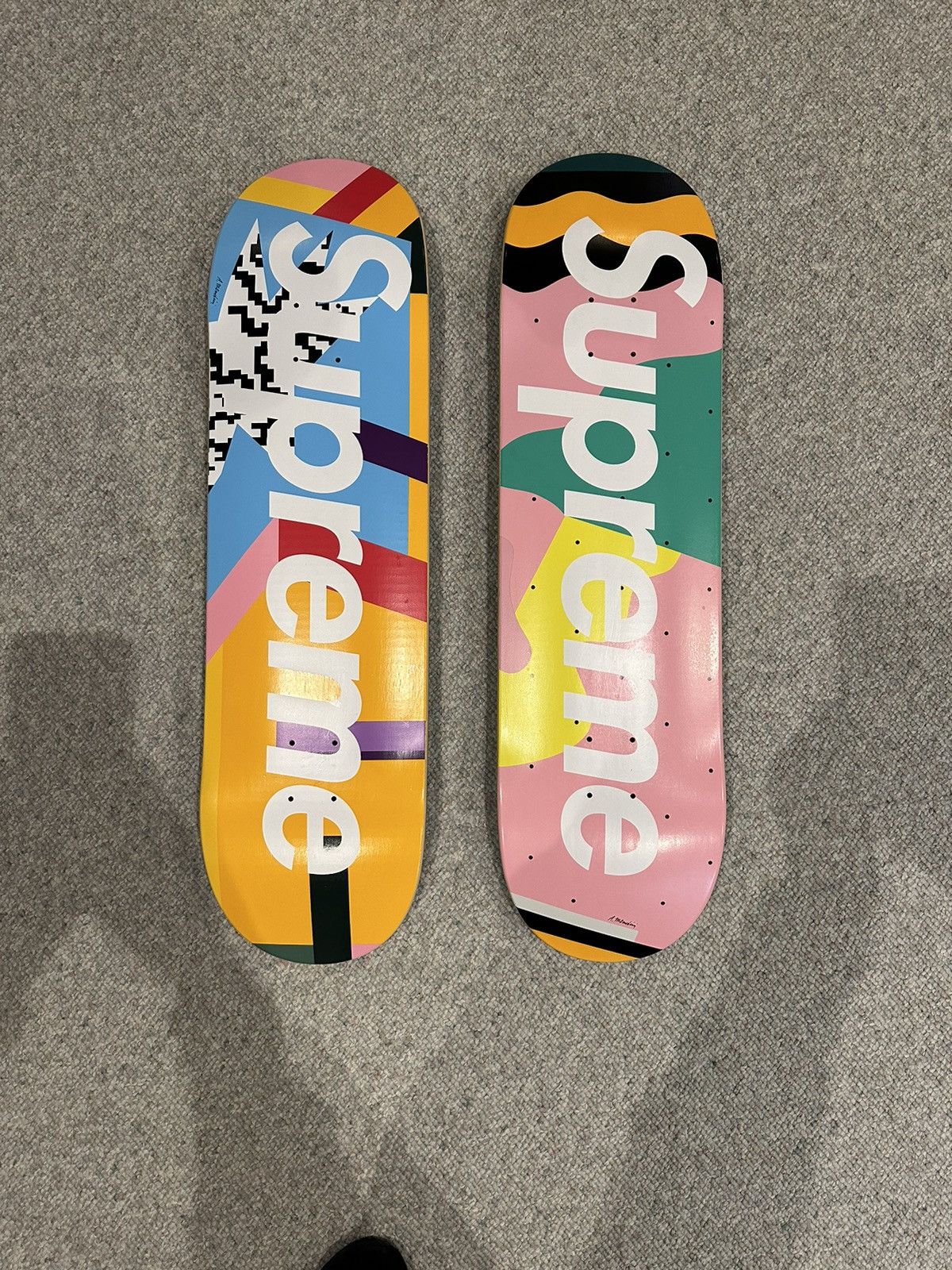 Supreme Supreme Mendini Skateboard Set of 2 Blue/Pink 2019 | Grailed