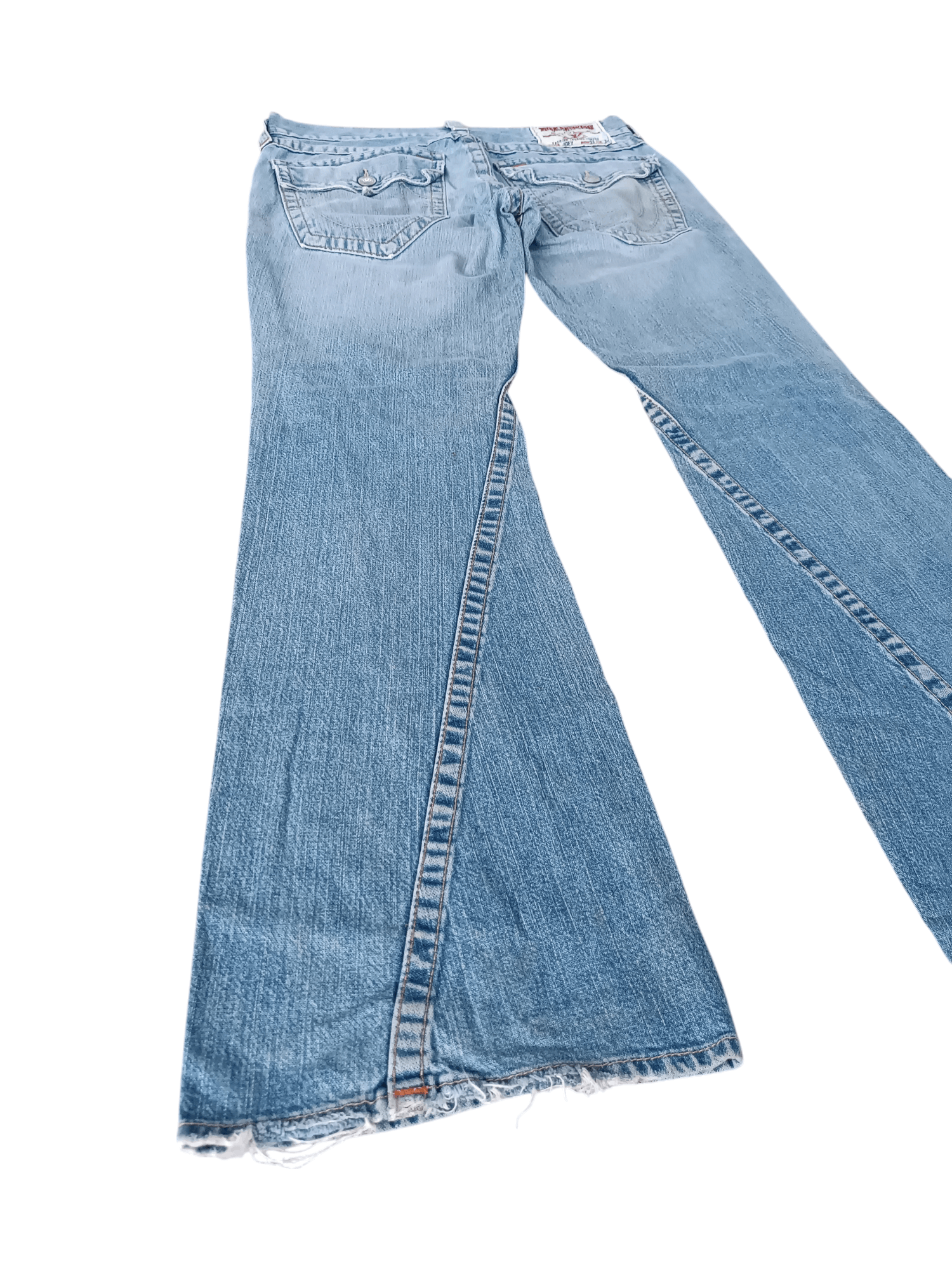 True Religion × Vintage True Religion Joey Distressed Flared Jeans Size US 34 / EU 50 - 13 Thumbnail