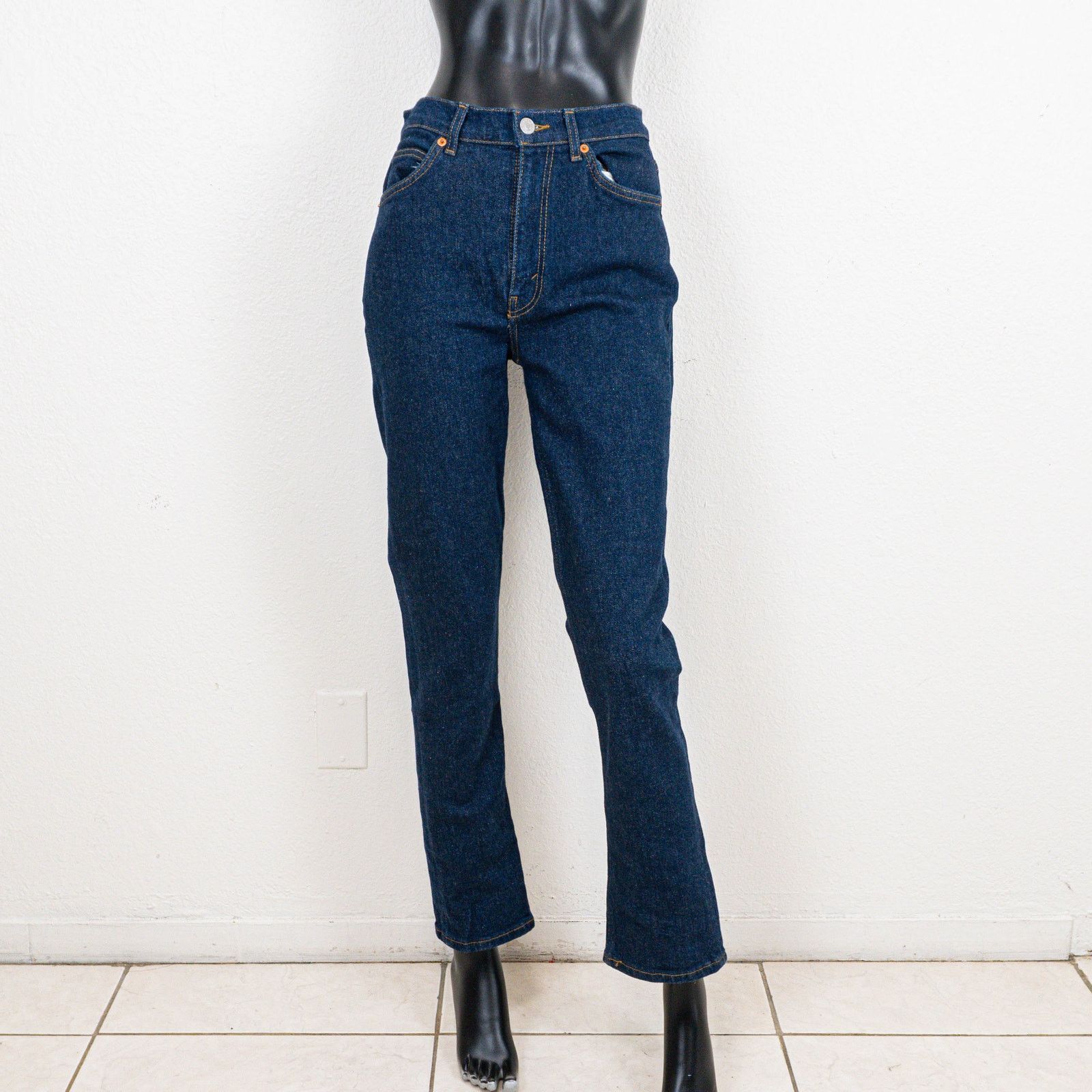 RE/DONE RE/DONE 70s Straight Denim Jeans Regid Blue size 27 Size 27" / US 4 / IT 40 - 2 Thumbnail