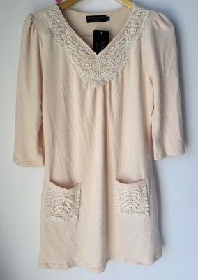 Other BNWT Pussycat London Women's Cream Sweater Knit Tunic Shift Dress Size L / US 10 / IT 46 - 1 Thumbnail
