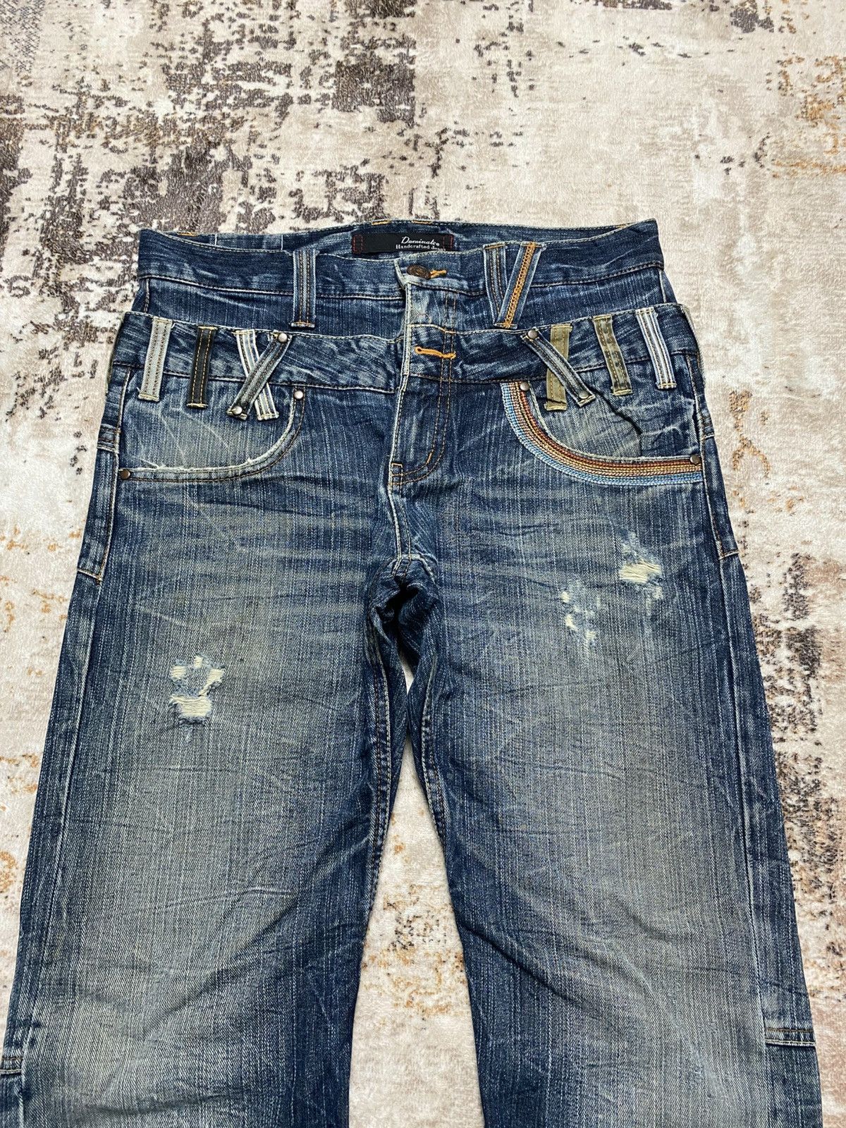 If Six Was Nine 💥Rare Double Waist Handcraft Jeans💥 Size US 31 - 4 Thumbnail