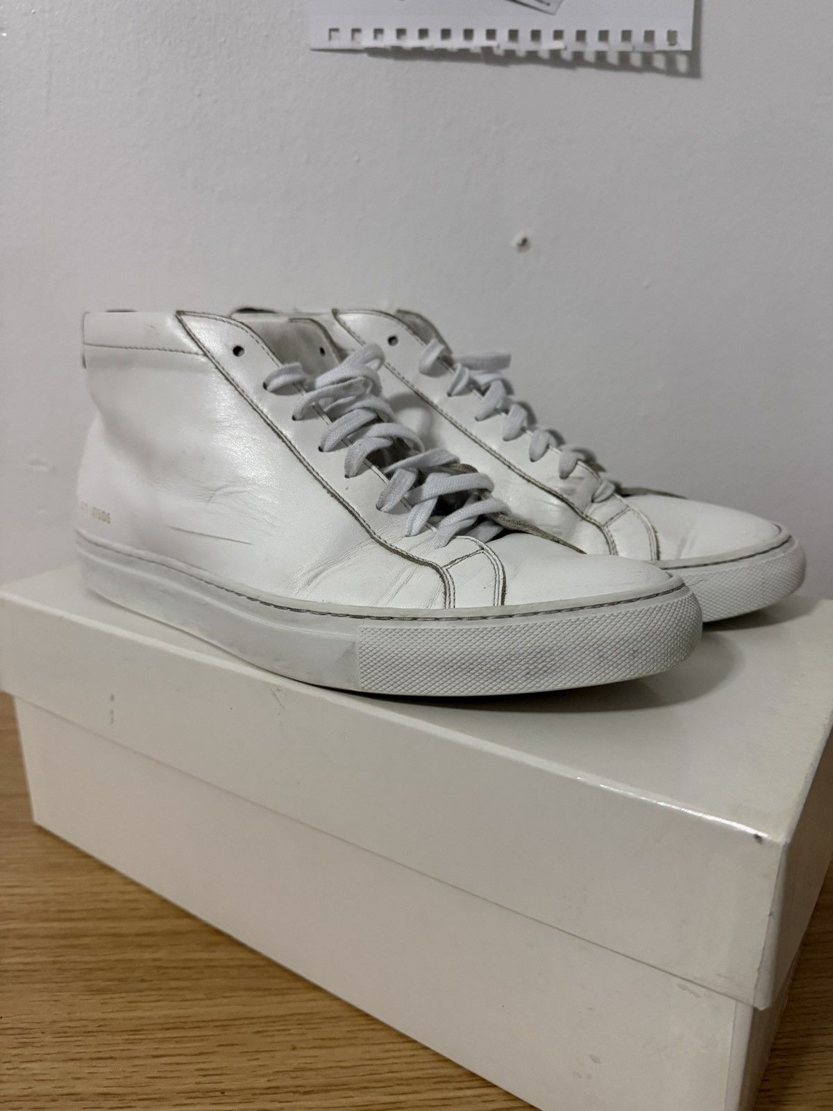 Common Projects WHITE COMMON PROJECTS ACHILLES US 8 41 high LUXARY SNEAKER Size US 8 / EU 41 - 2 Thumbnail