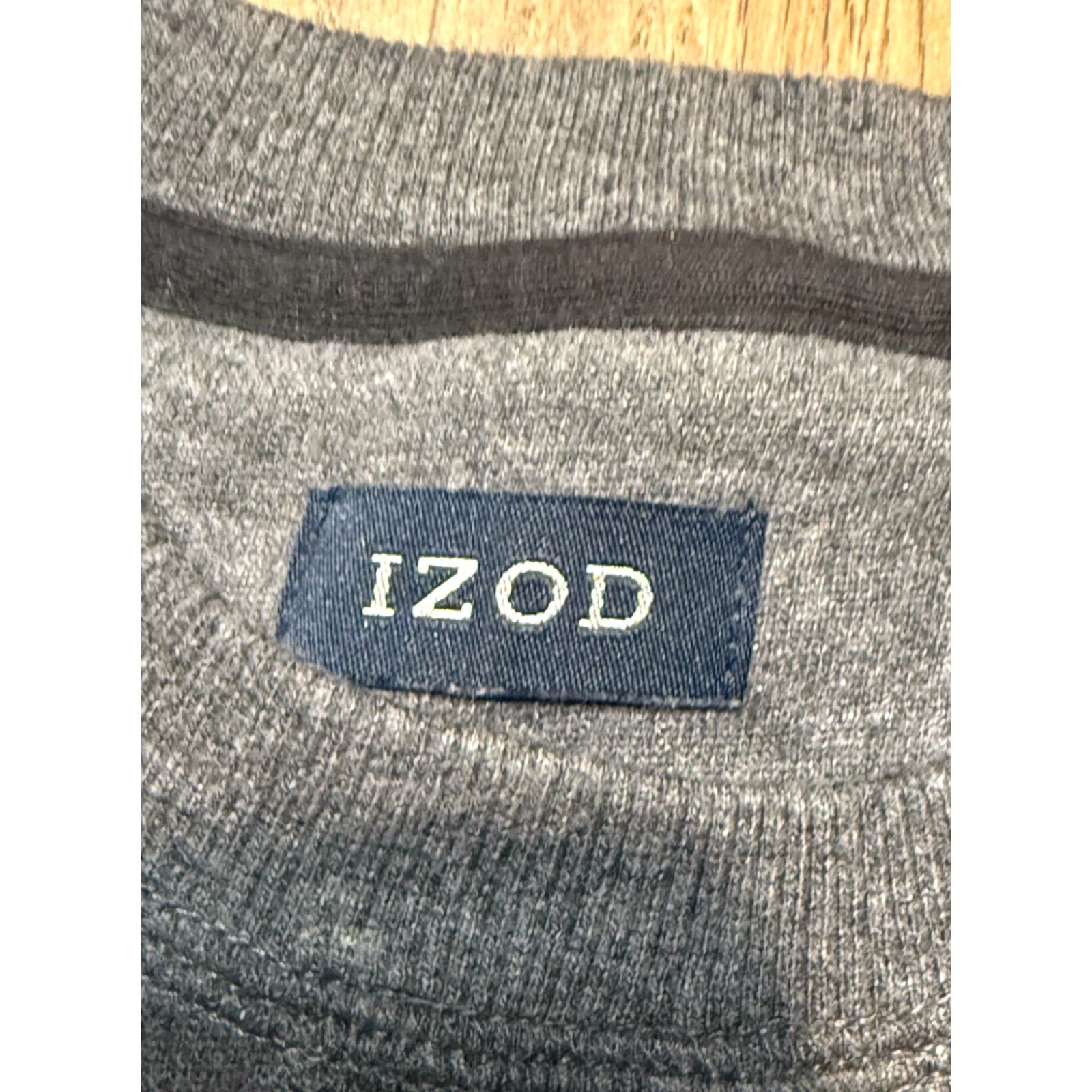 Izod IZOD Sweater Mens Large Gray Pullover Crewneck Long Sleeve Cotton Knit Solid Logo Size US L / EU 52-54 / 3 - 6 Thumbnail