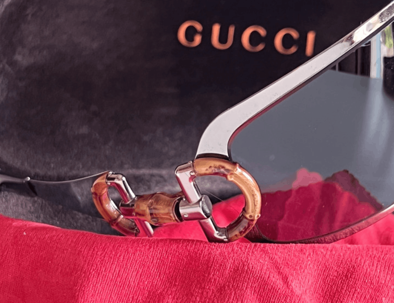 Gucci Gucci Sunglasses Bamboo Mask Logo Shield GG Sport Vintage Size ONE SIZE - 4 Thumbnail