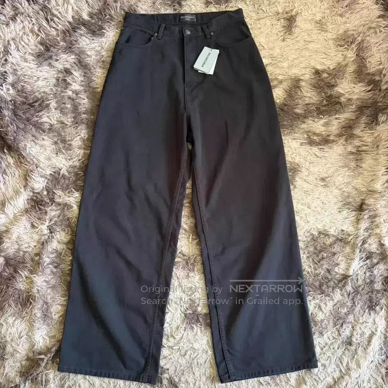 Balenciaga Balenciaga size S Solid Zip-Up Loose Casual Pants Black Size US 27 - 1 Thumbnail