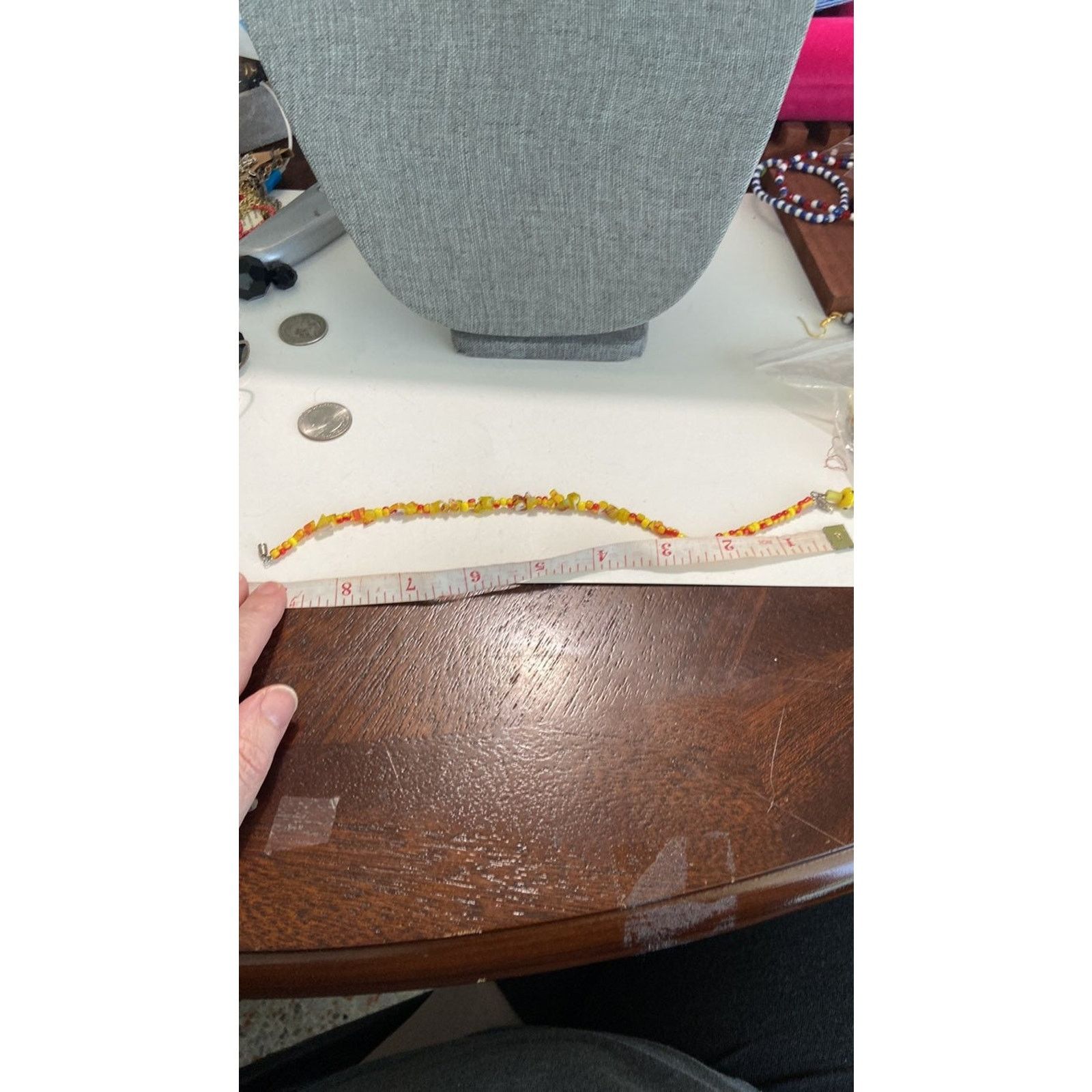 Handmade millefiori glass bead anklet Size ONE SIZE - 3 Thumbnail