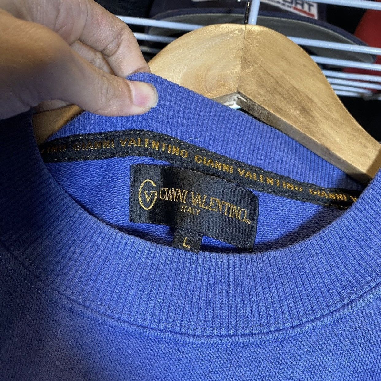 Gianni Valentino OG Gianni Valentino Blue Crewneck Sweatshirts Size US L / EU 52-54 / 3 - 8 Thumbnail