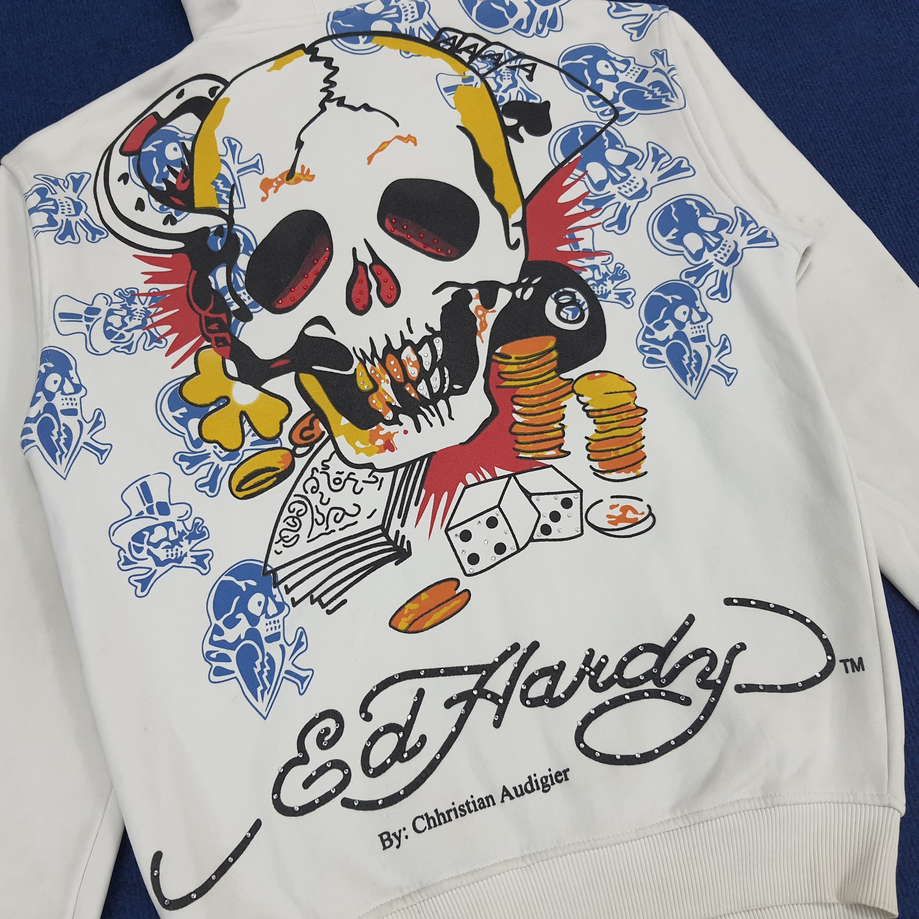 Christian Audigier × Ed Hardy × Vintage Vintage Ed Hardy by Christian Audigier Overprint Hoodies Size US M / EU 48-50 / 2 - 2 Thumbnail