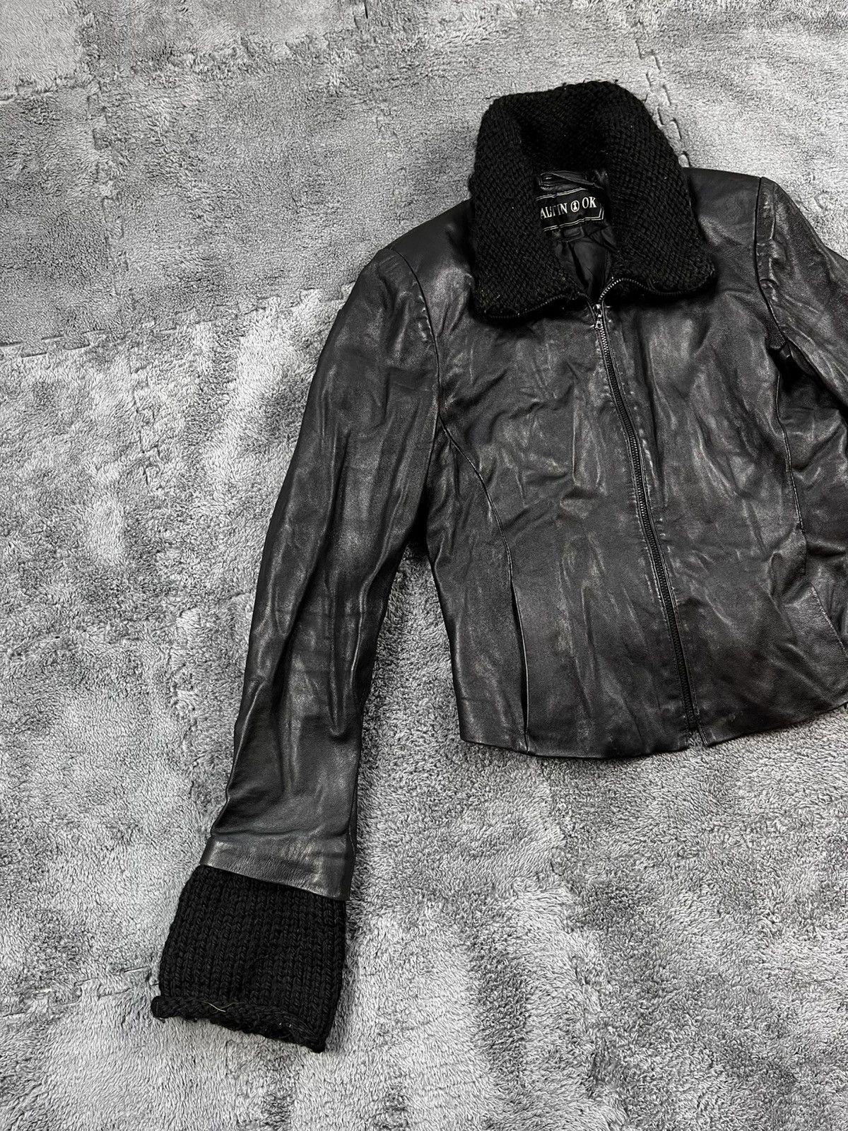 Genuine Leather Vintage Rick Owens Style Leather Gothic Jacket Opium Size L / US 10 / IT 46 - 2 Thumbnail